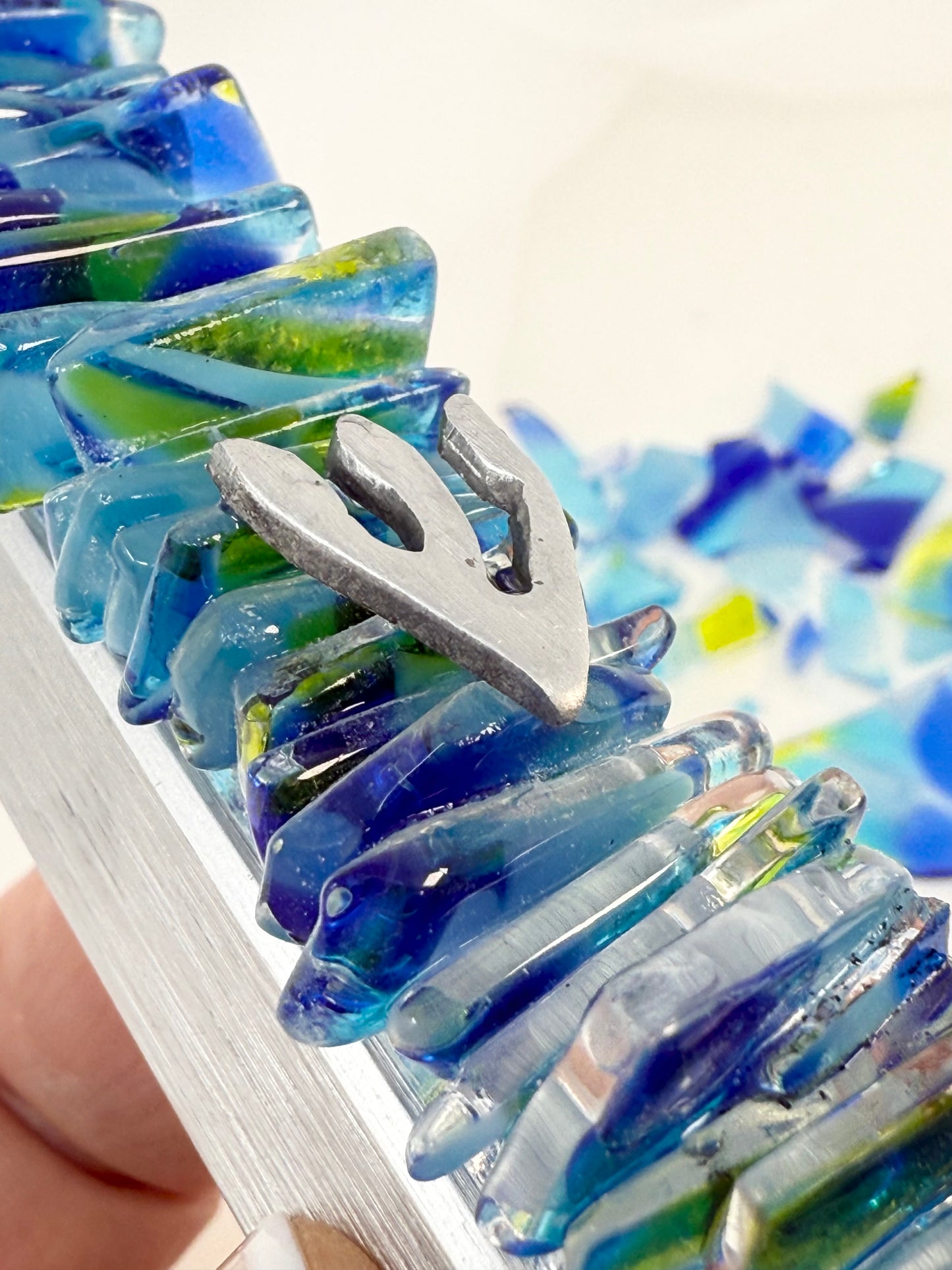 Wedding Glass Mezuzah Kit (Vertical Design, Includes your choice of Chuppah Glass)
