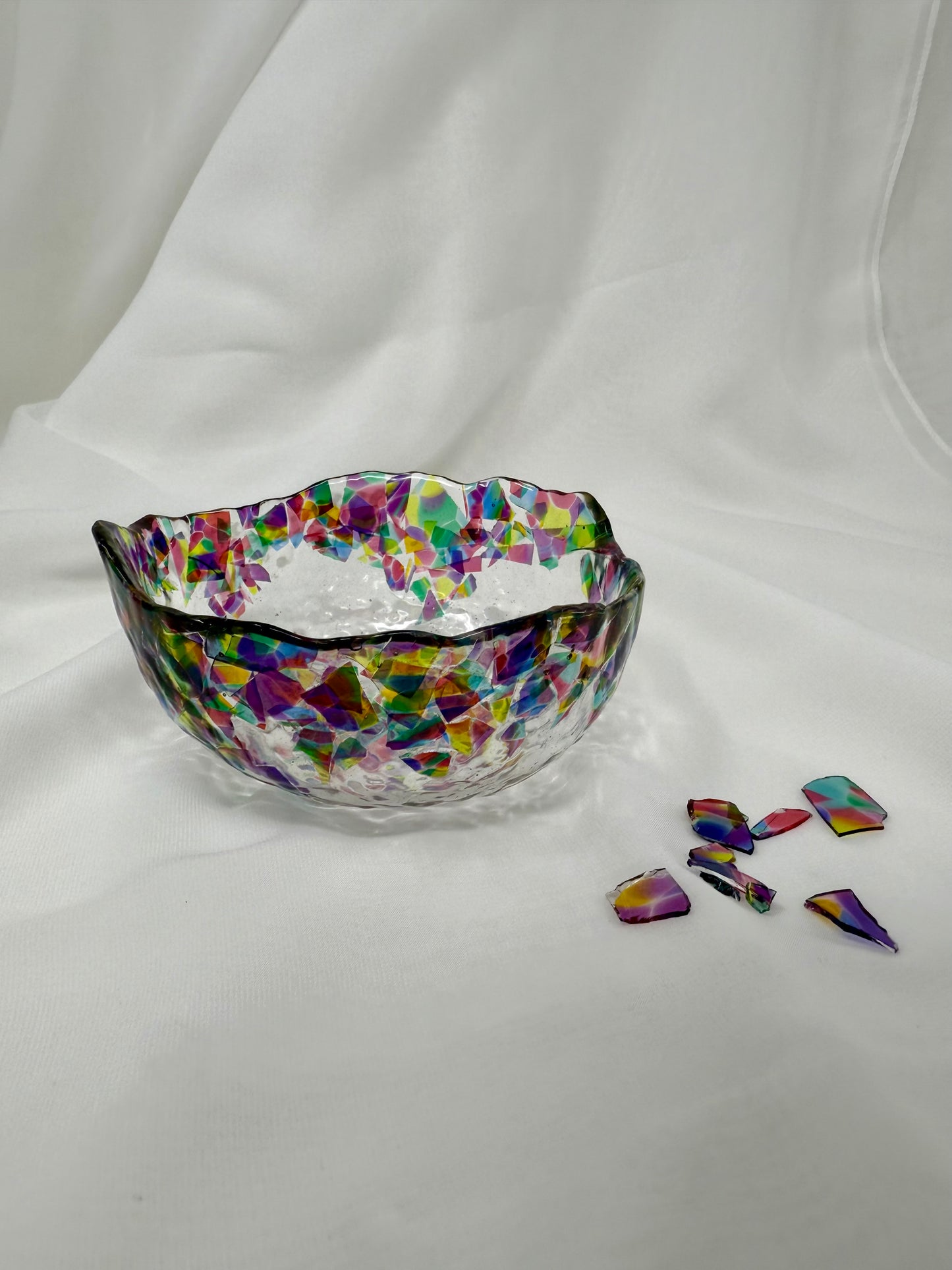 Personalized Glass Resin Bowl made with Your Chuppah Glass Shards