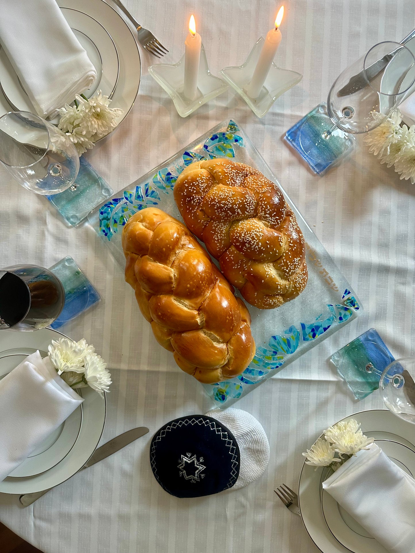 Challah Board - Kit - Includes Chuppah Glass for your Jewish Wedding