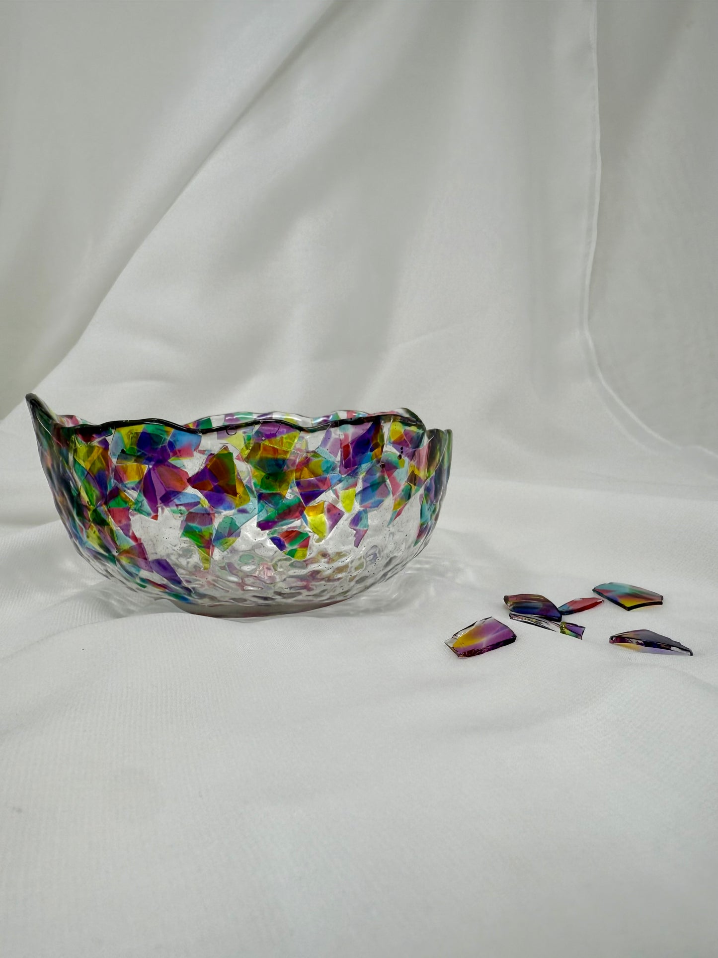 Personalized Glass Resin Bowl made with Your Chuppah Glass Shards