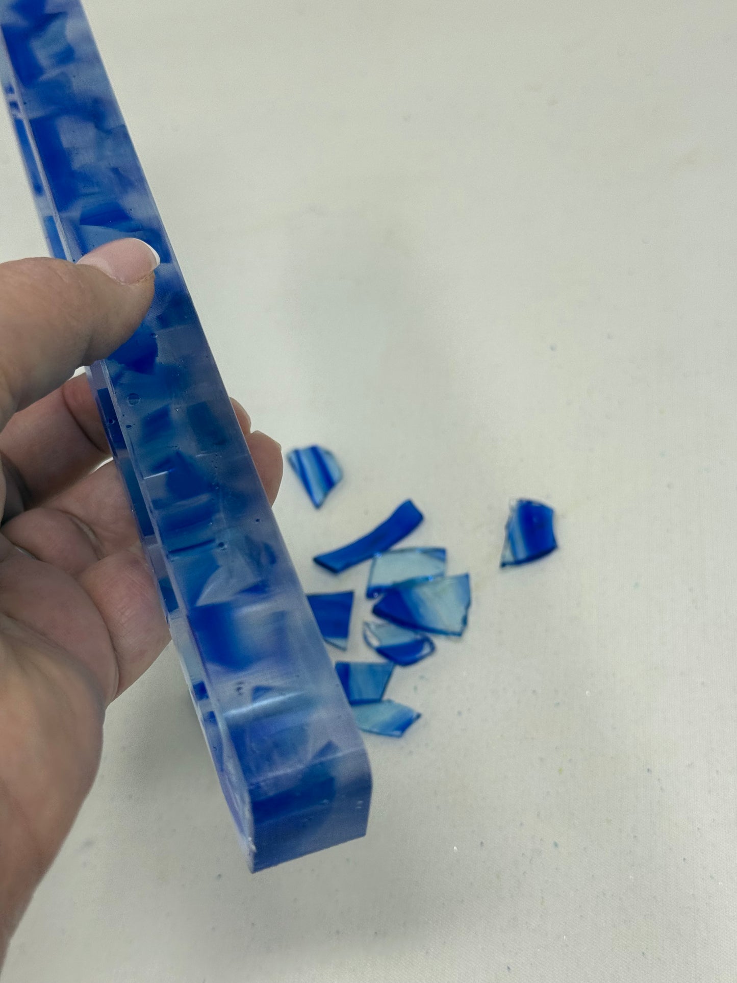 XXL Resin Wedding Glass Mezuzah (Made with Your Chuppah Glass shards)