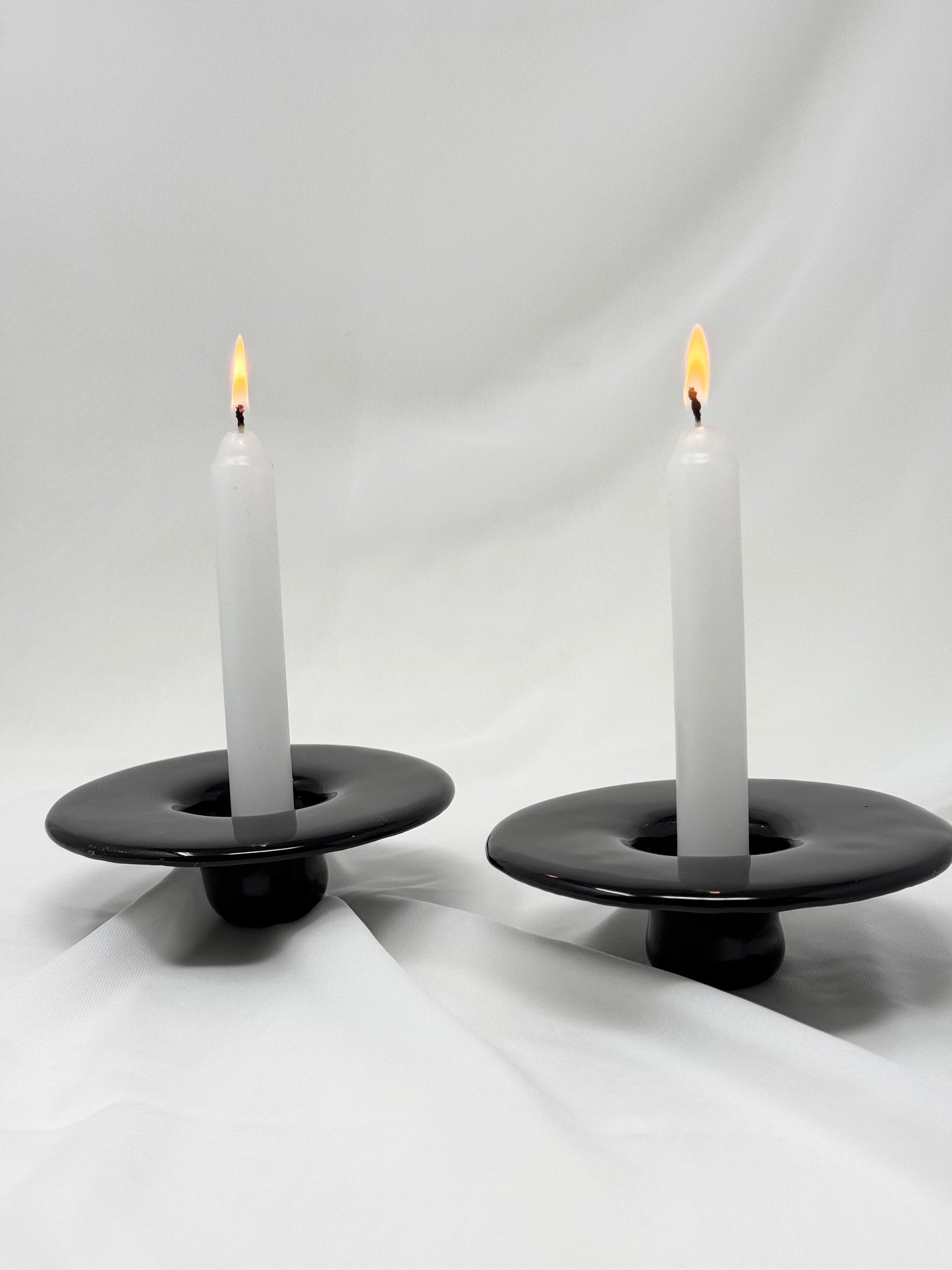 Handmade Shabbat Candle Holder Set - Custom Colors Available