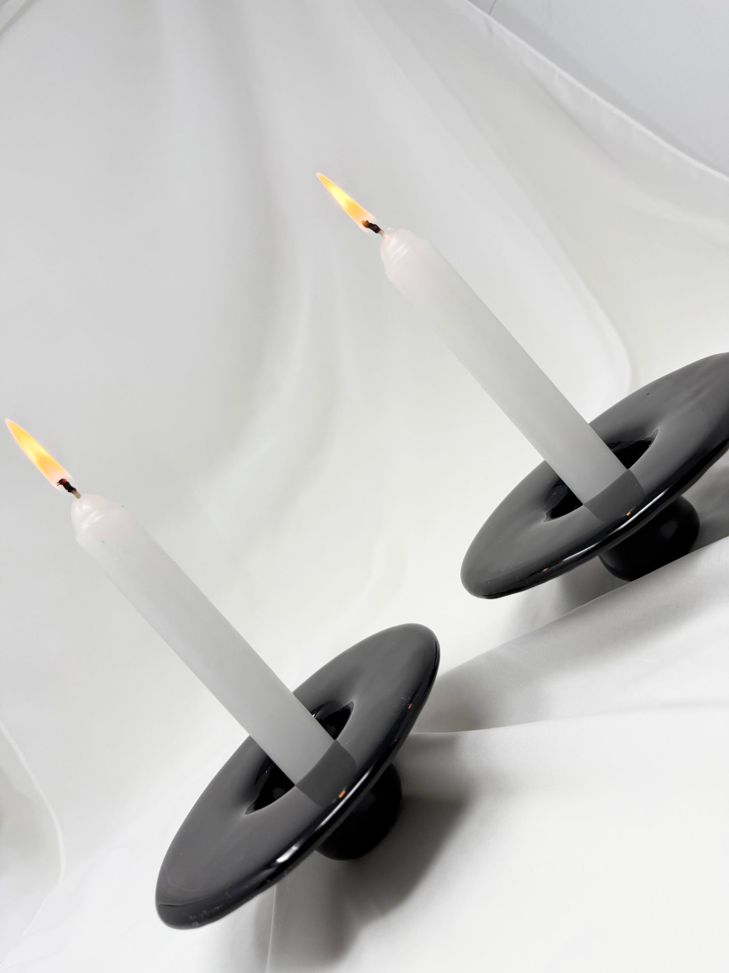 Handmade Shabbat Candle Holder Set - Custom Colors Available