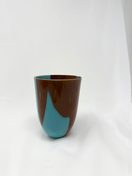 Glass Vessel II- Turquoise and Brown