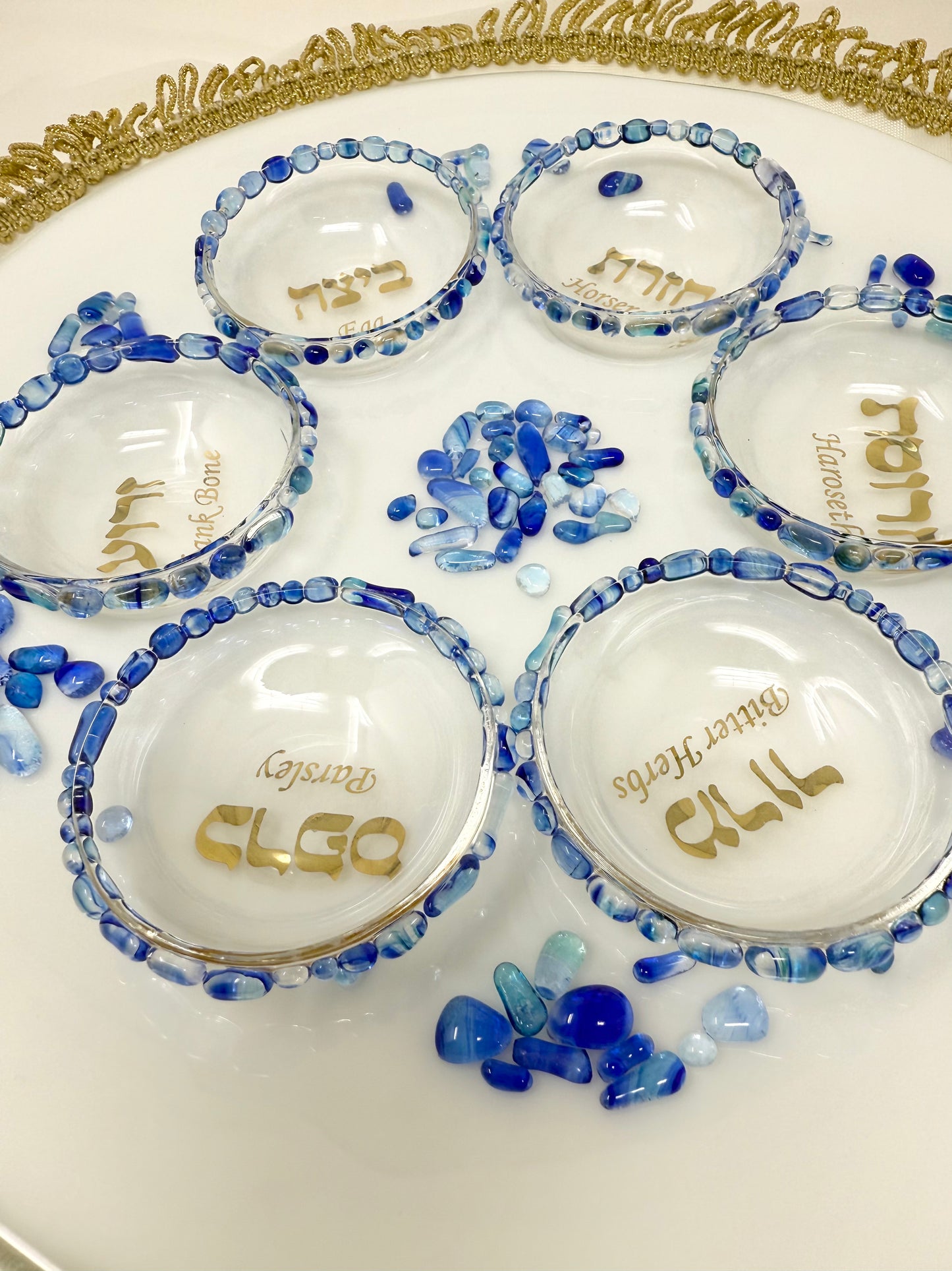 Personalized Seder Plate – Made with Your Chuppah Glass Shards