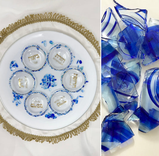 Personalized Seder Plate – Made with Your Chuppah Glass Shards