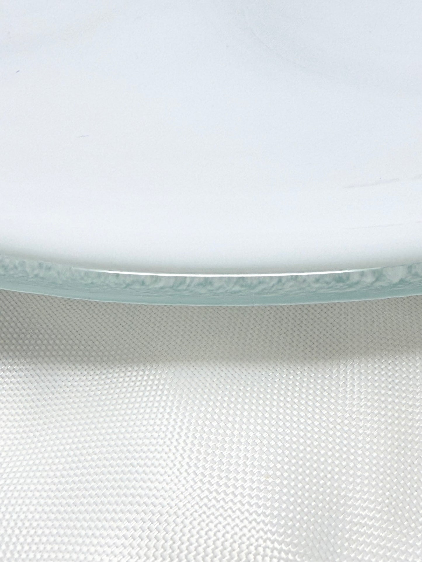 White Opal Seder Plate with Clear Glass Liners