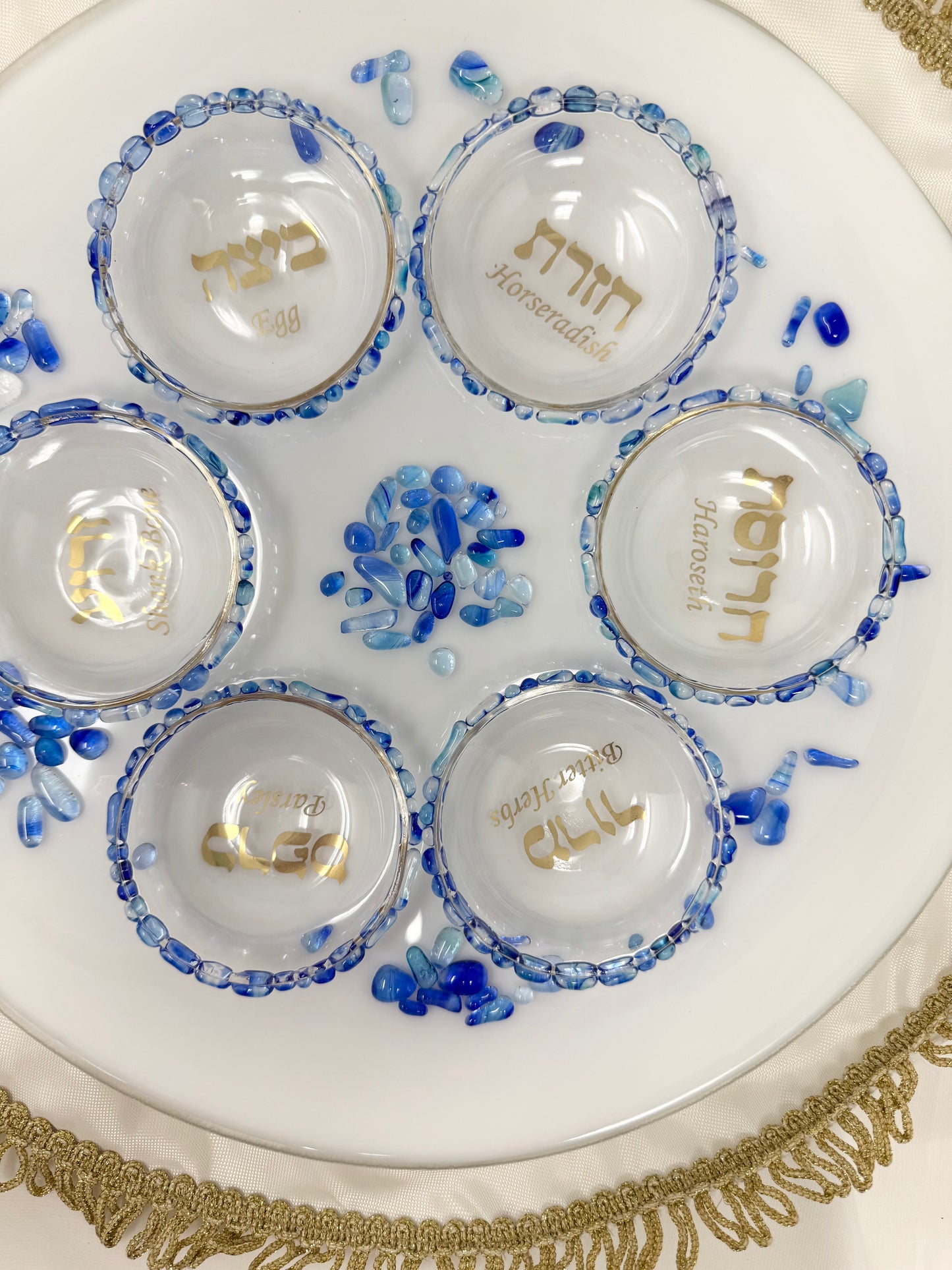 Personalized Seder Plate – Made with Your Chuppah Glass Shards