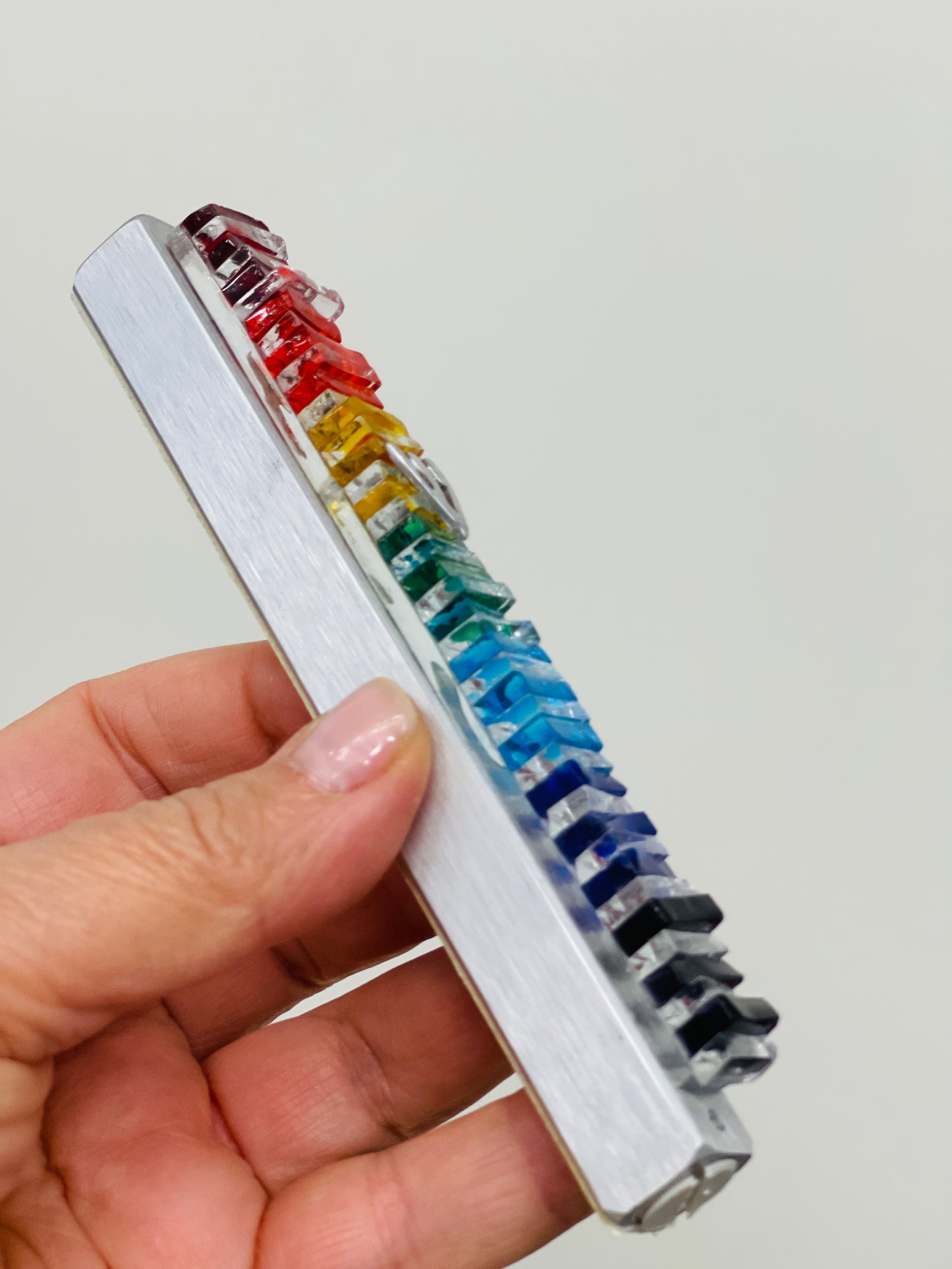 Rainbow Glass Mezuzah