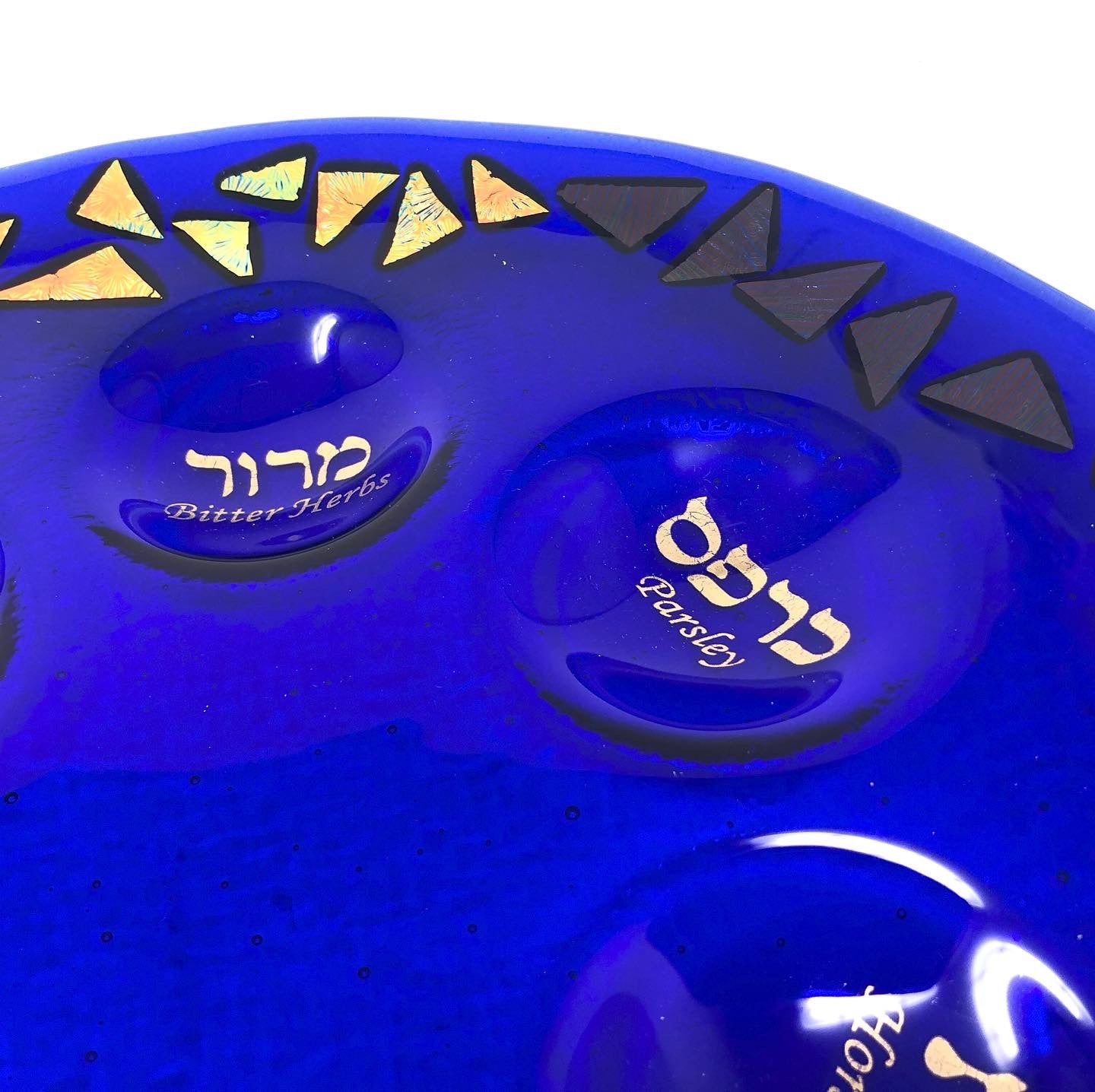 Cobalt Blue Seder Plate