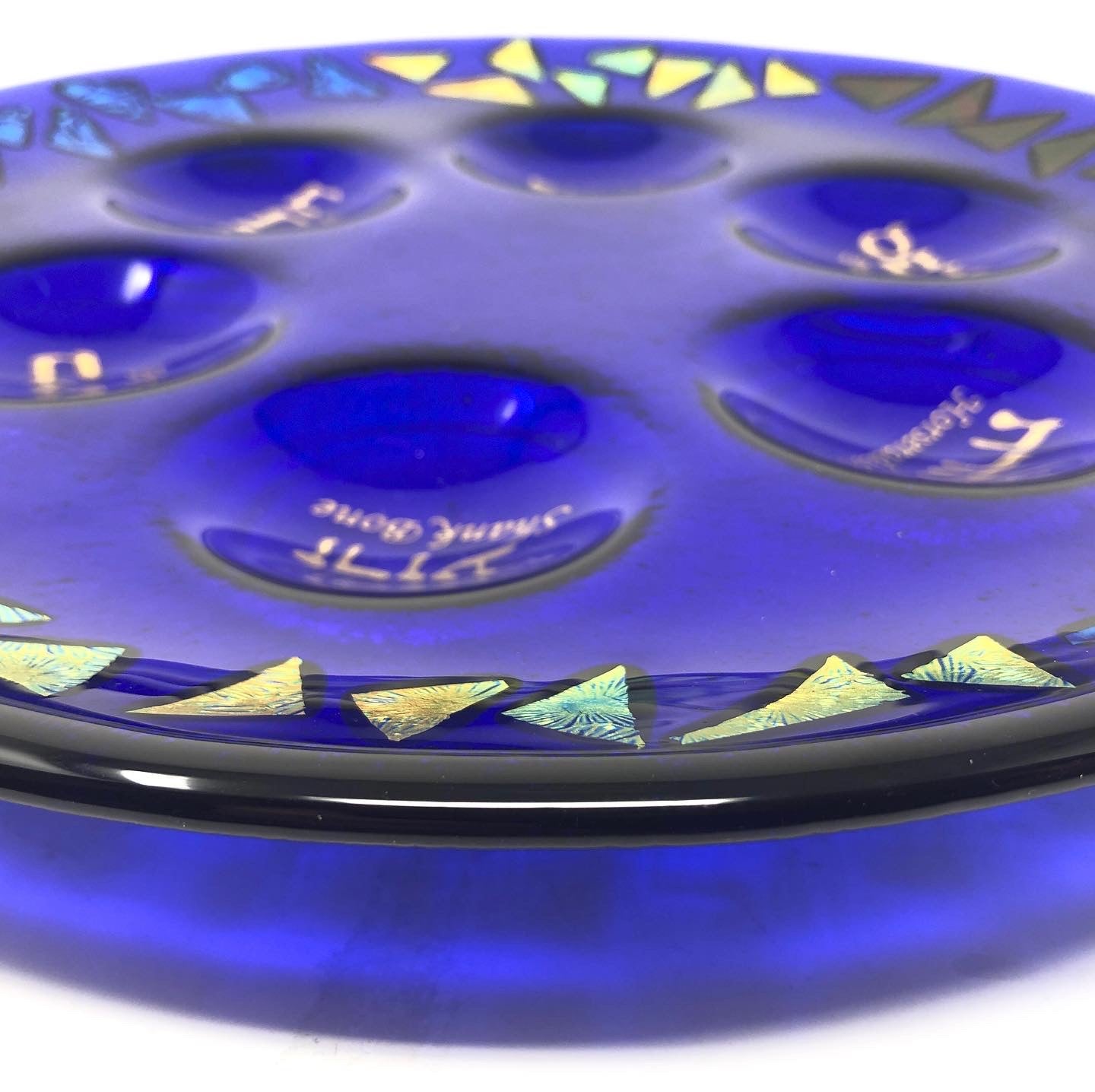 Cobalt Blue Seder Plate