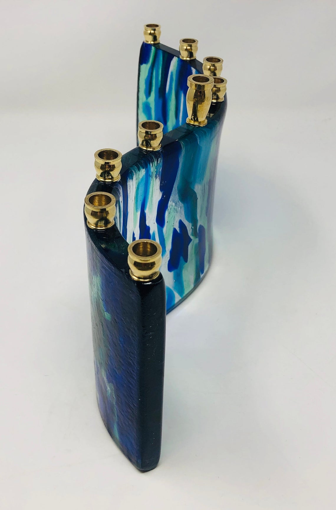 Glacier Blue Menorah - custom work