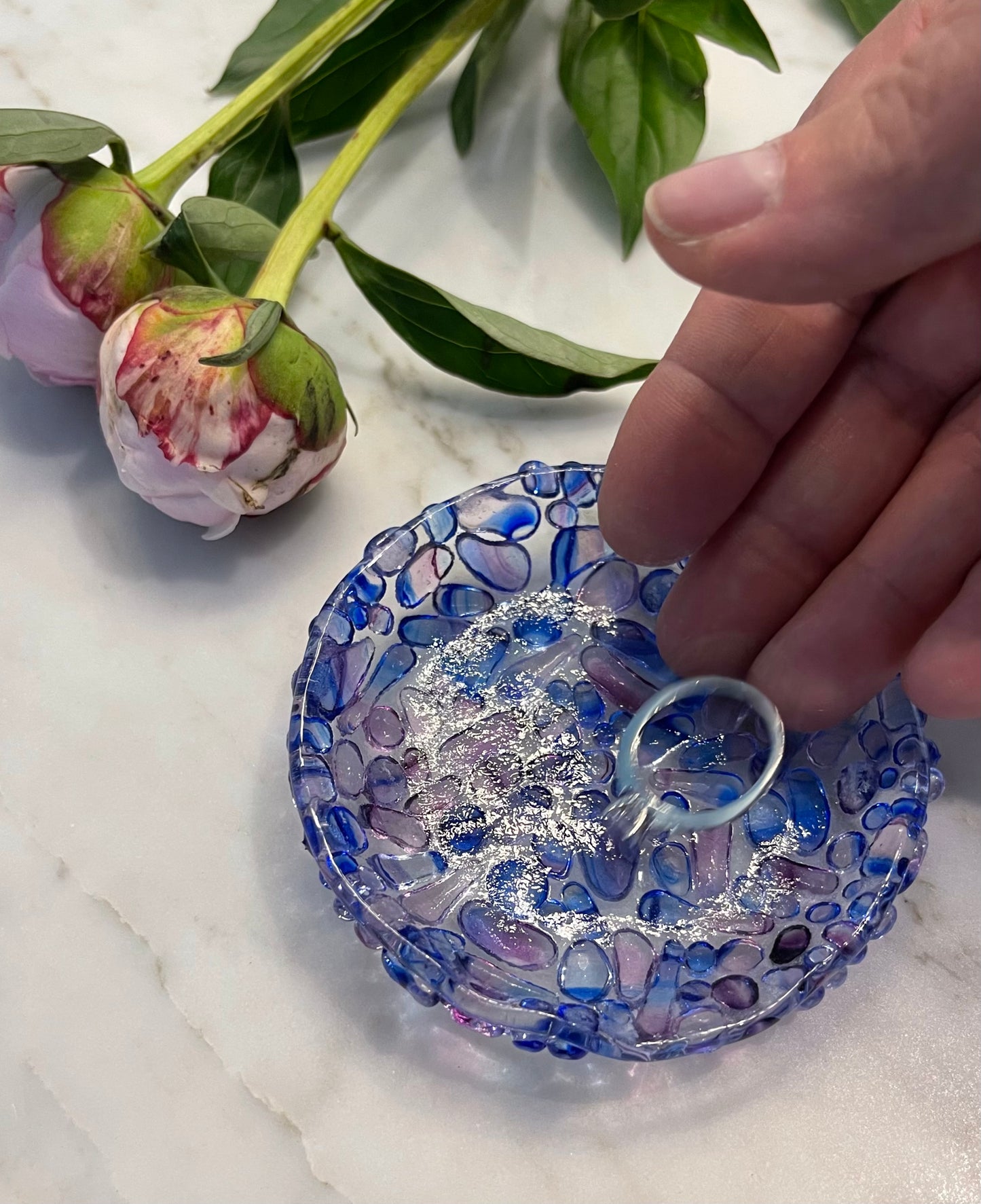 Wedding Glass Ring Dish (Made with your Chuppah Glass Shards)
