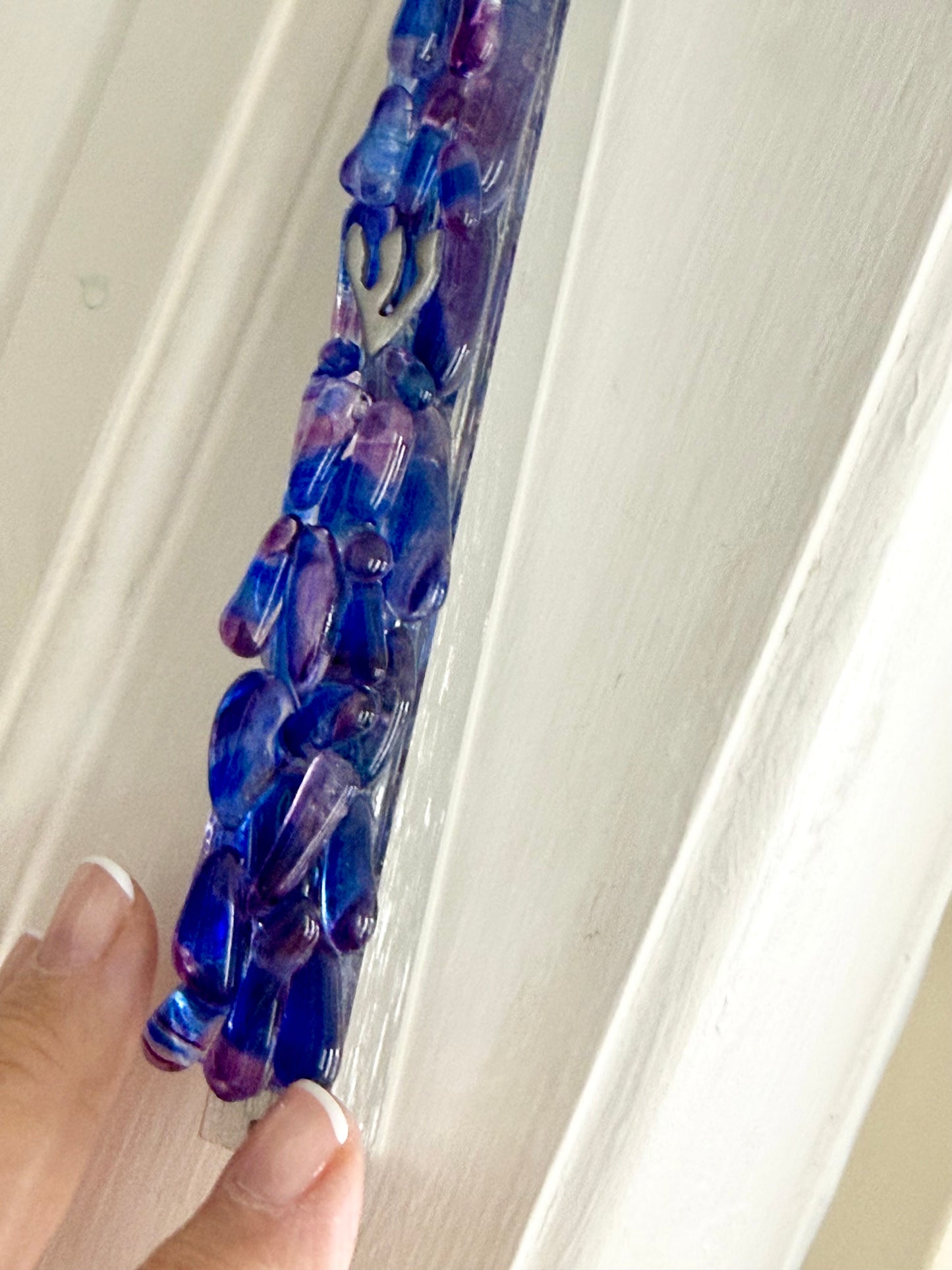 Personalized Upright Wedding Mezuzah Design
(Made with Your Chuppah Glass shards)
