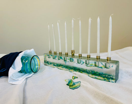 Chuppah Glass Menorah Resin Kit