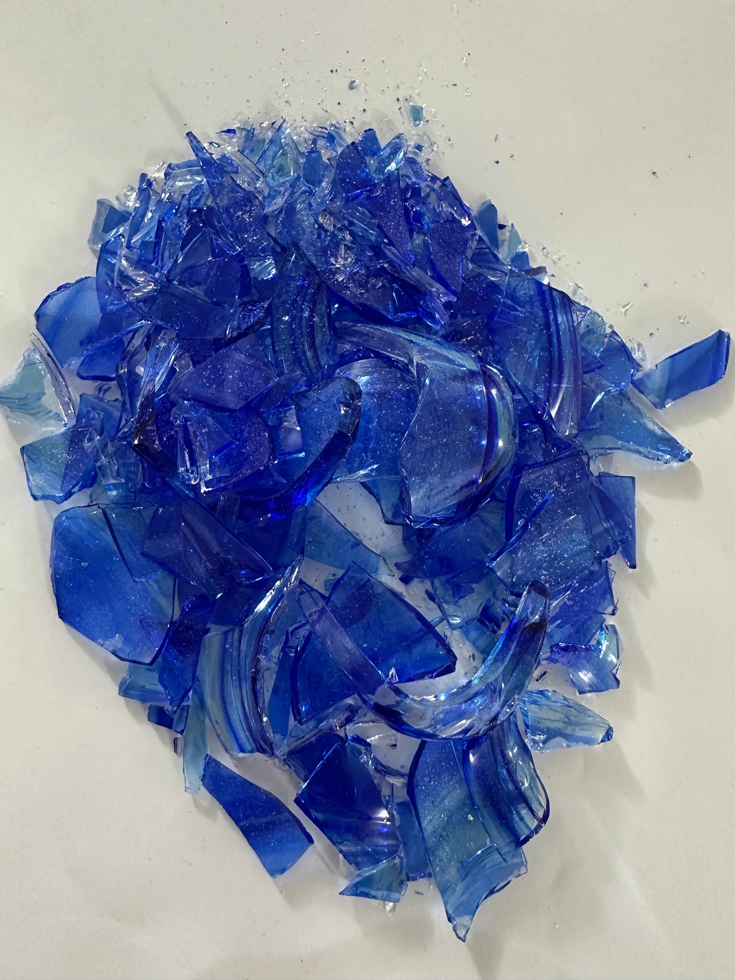 Chuppah glass shards in cobalt blue 