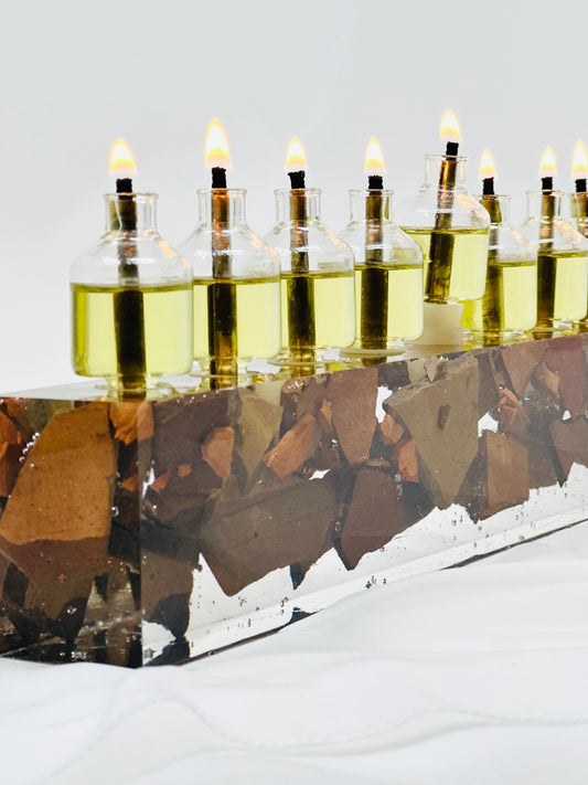 Custom Resin Menorah for Hanukkah