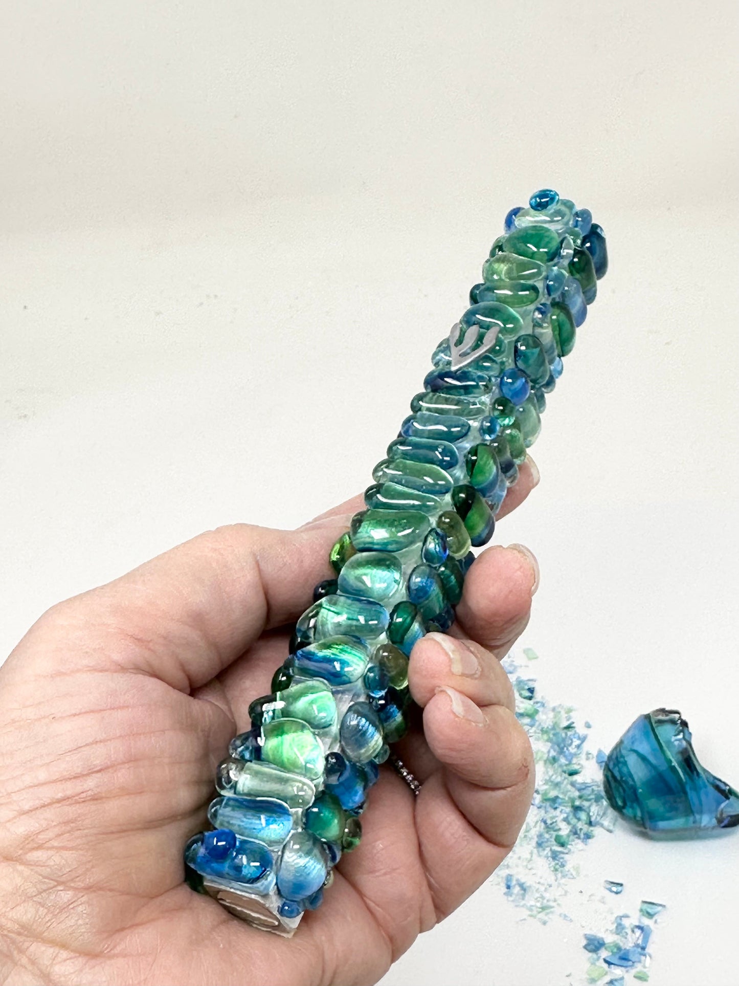 Wedding Glass Mezuzah - Deluxe Edition (Made with your Chuppah Glass Shards)