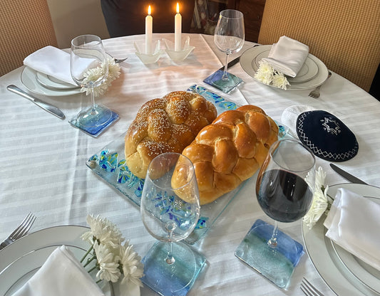 Challah Board - Kit - Includes Chuppah Glass for your Jewish Wedding