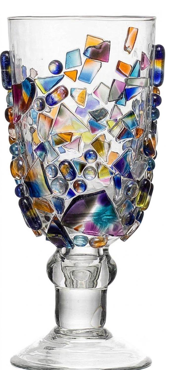 Wedding Glass Kiddush Cup Handmade Judaica from Your Chuppah Glass Shards