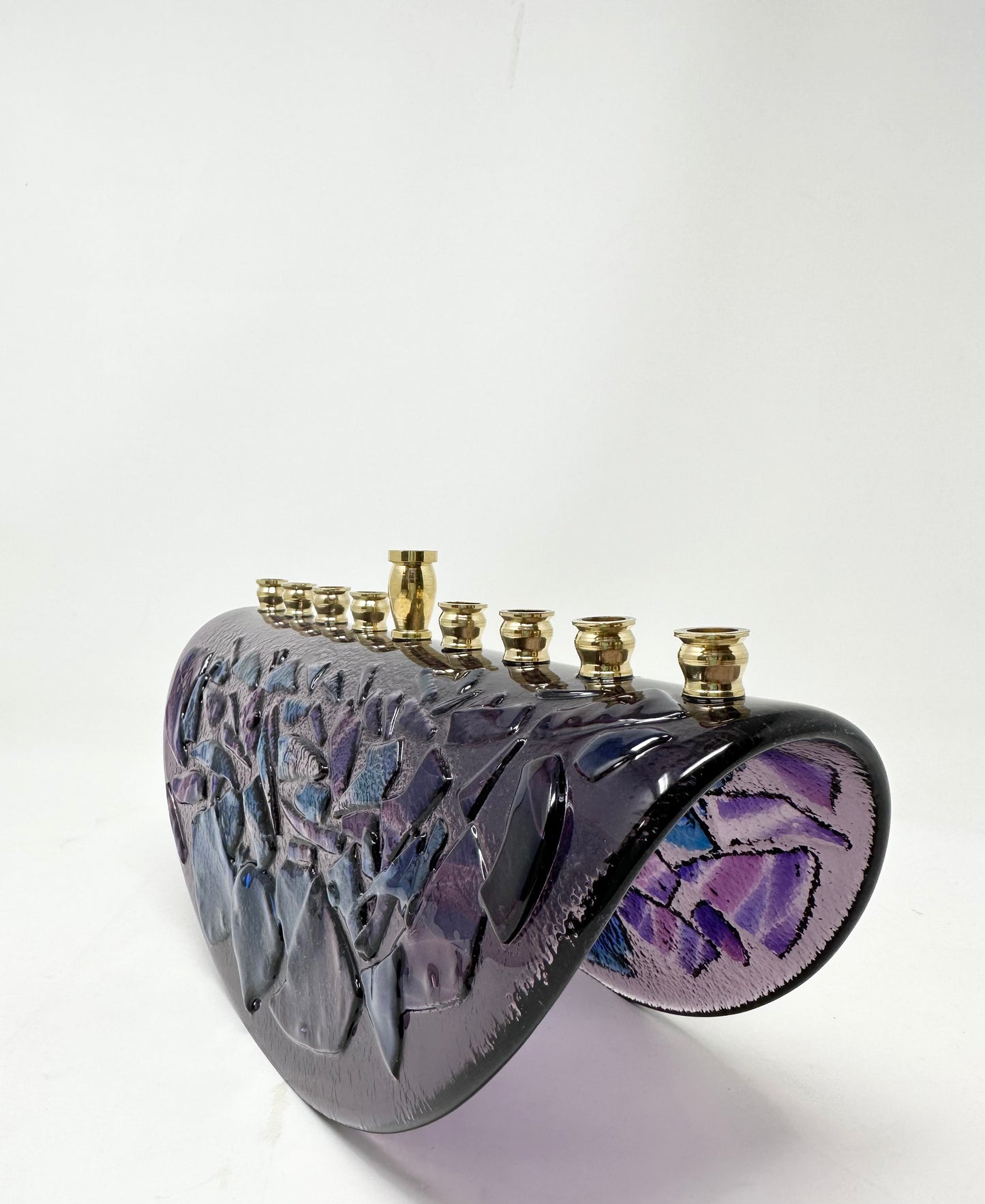 Hanukkah Menorah Made With Your Chuppah Glass Shards