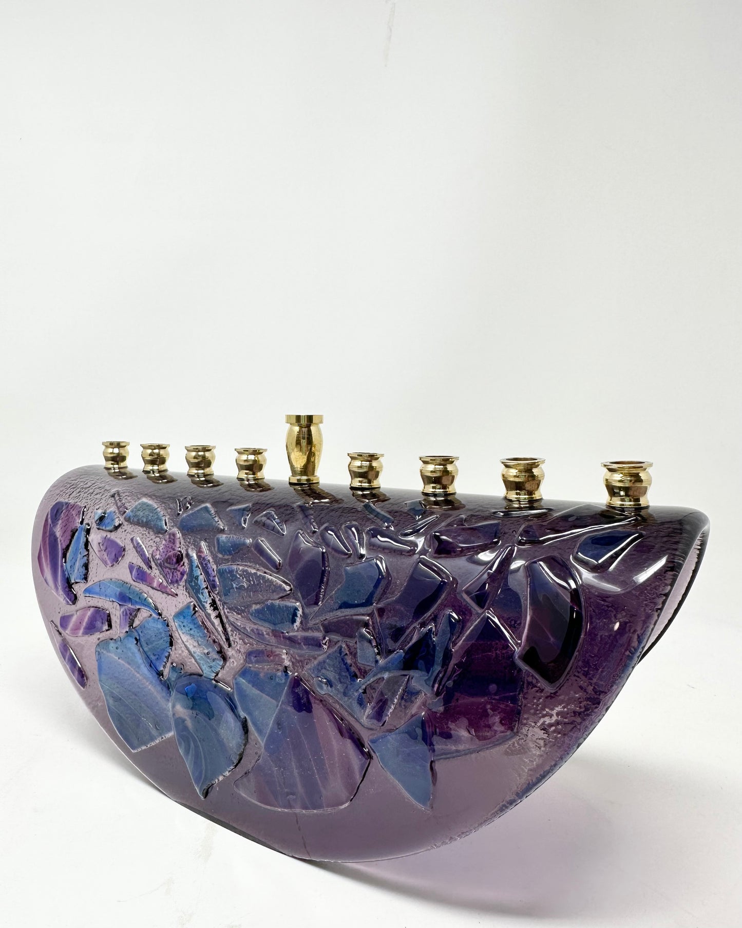 Hanukkah Menorah Made With Your Chuppah Glass Shards