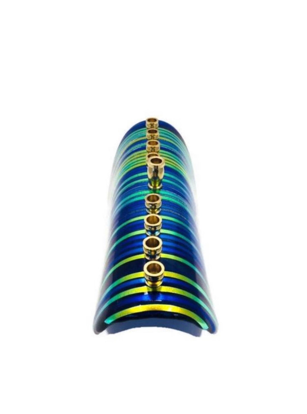 Custom Multicolored Menorah with Dichroic Glass – Unique, Handcrafted Design