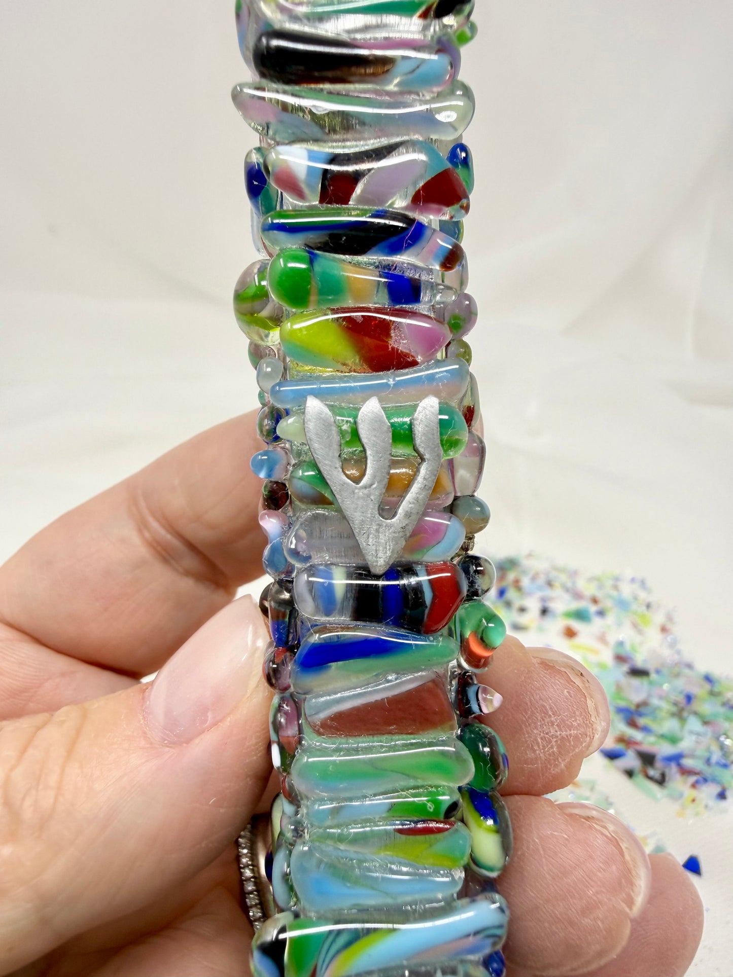 Wedding Glass Mezuzah — Deluxe Edition | Made with Your Jewish Wedding Glass Shards