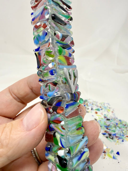 Wedding Glass Mezuzah — Deluxe Edition | Made with Your Jewish Wedding Glass Shards