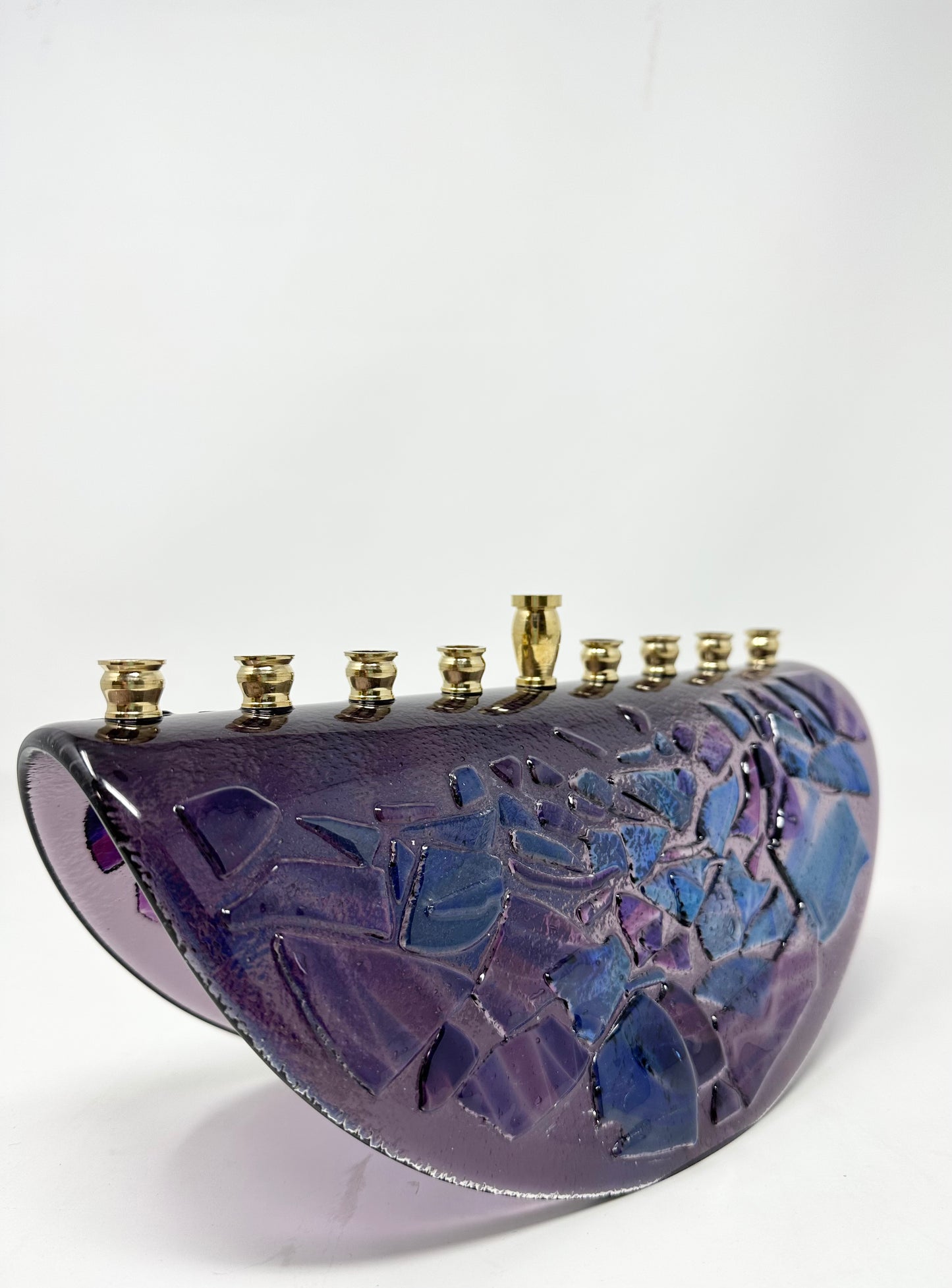 Hanukkah Menorah Made With Your Chuppah Glass Shards