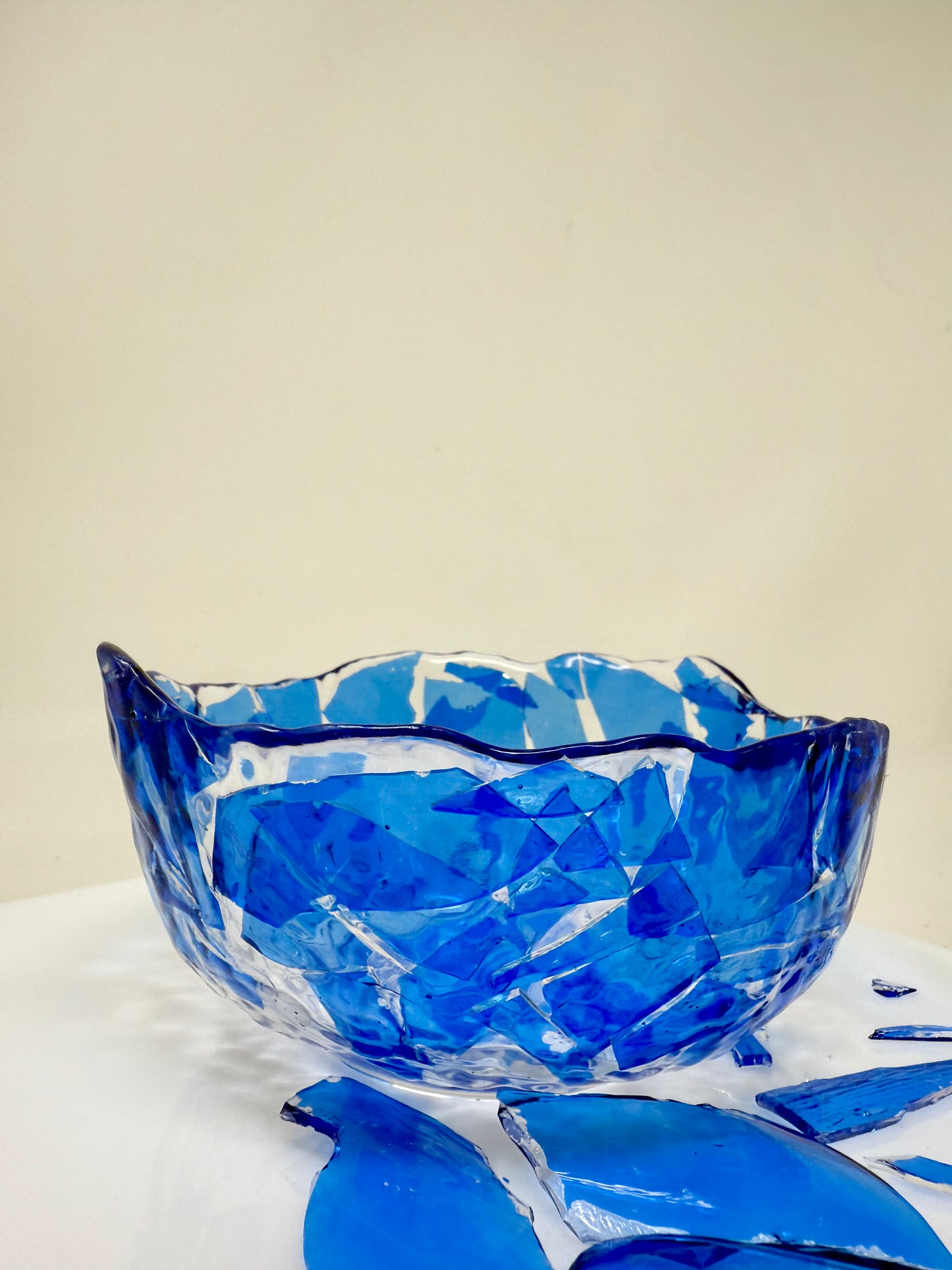 Personalized Glass Resin Bowl made with Your Chuppah Glass Shards