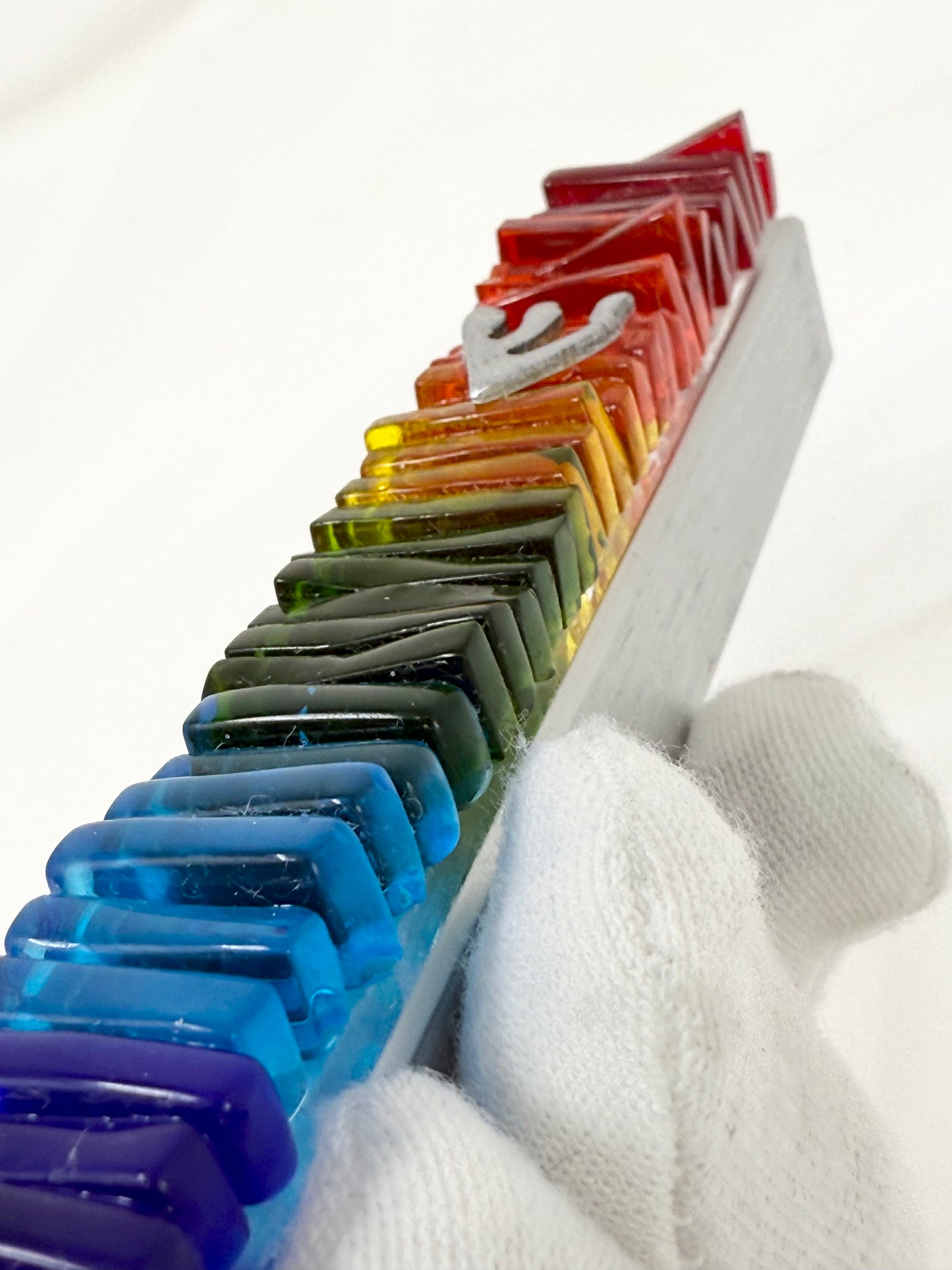 Rainbow Glass Mezuzah