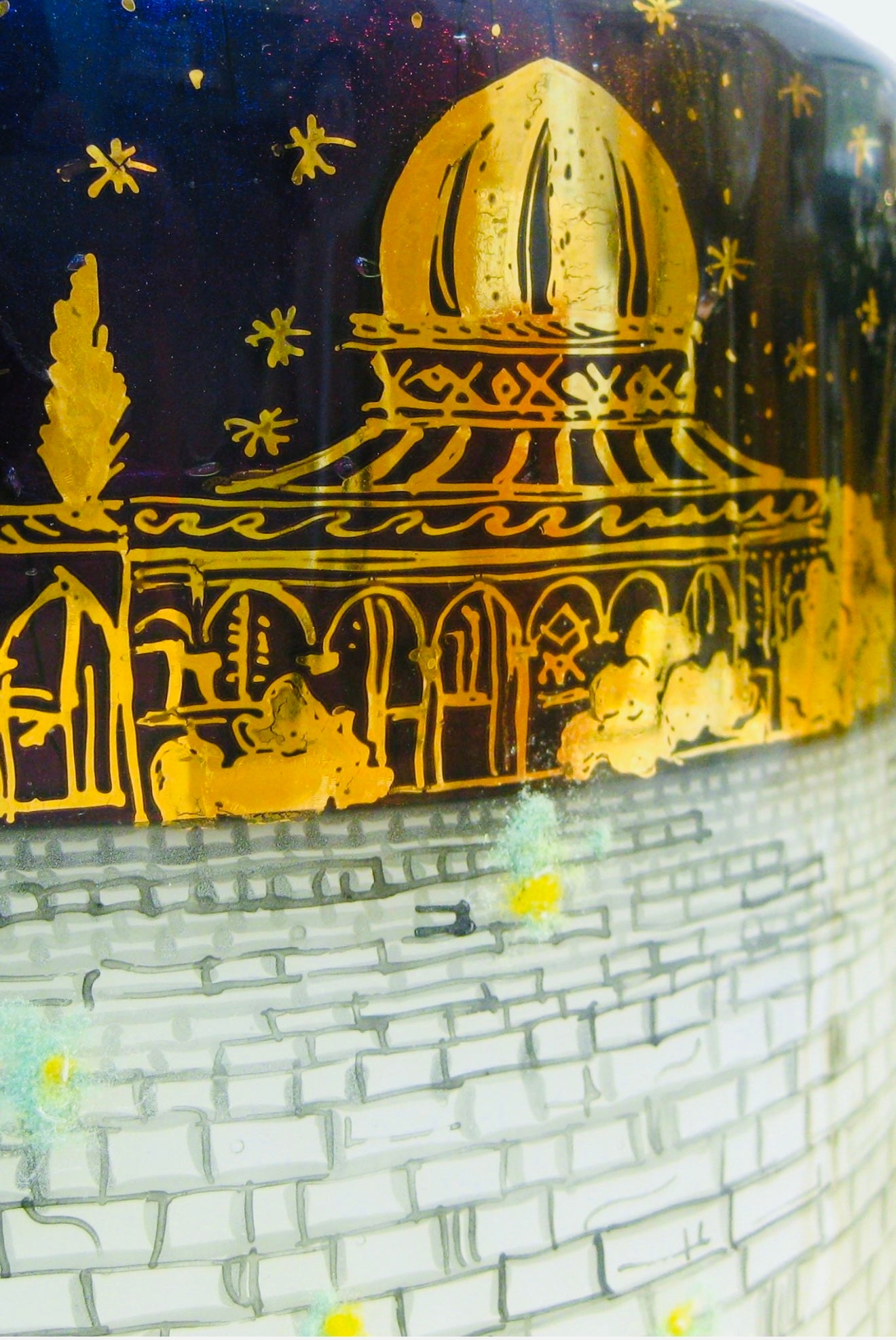 Jerusalem of Gold Menorah – Commissioned Masterpiece in 23K Gold