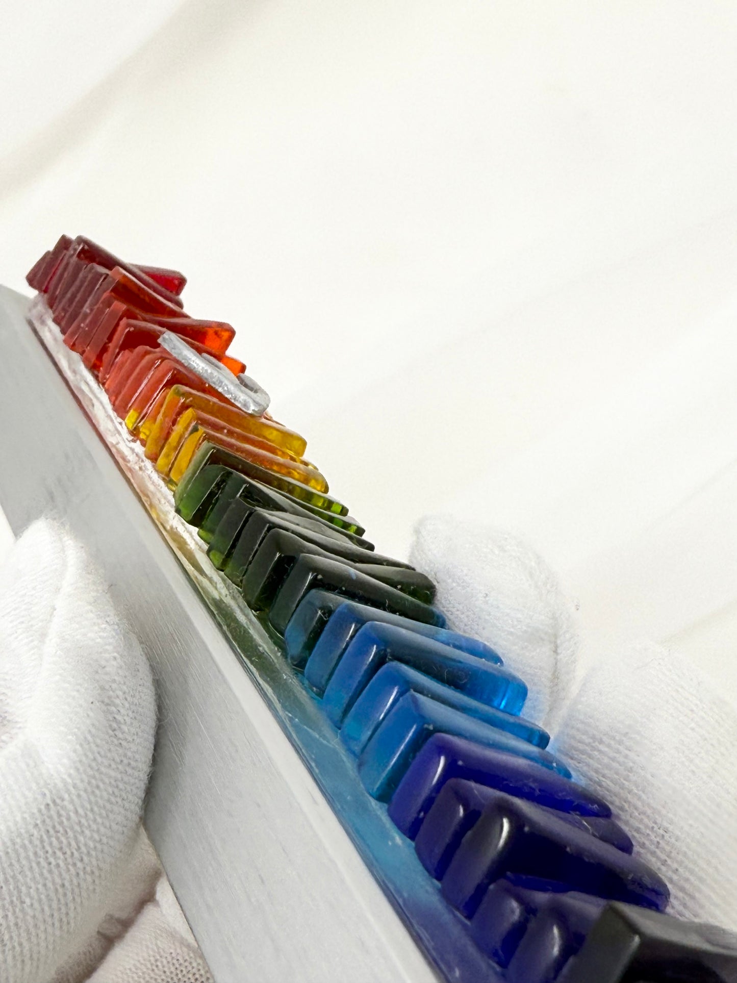 Rainbow Glass Mezuzah