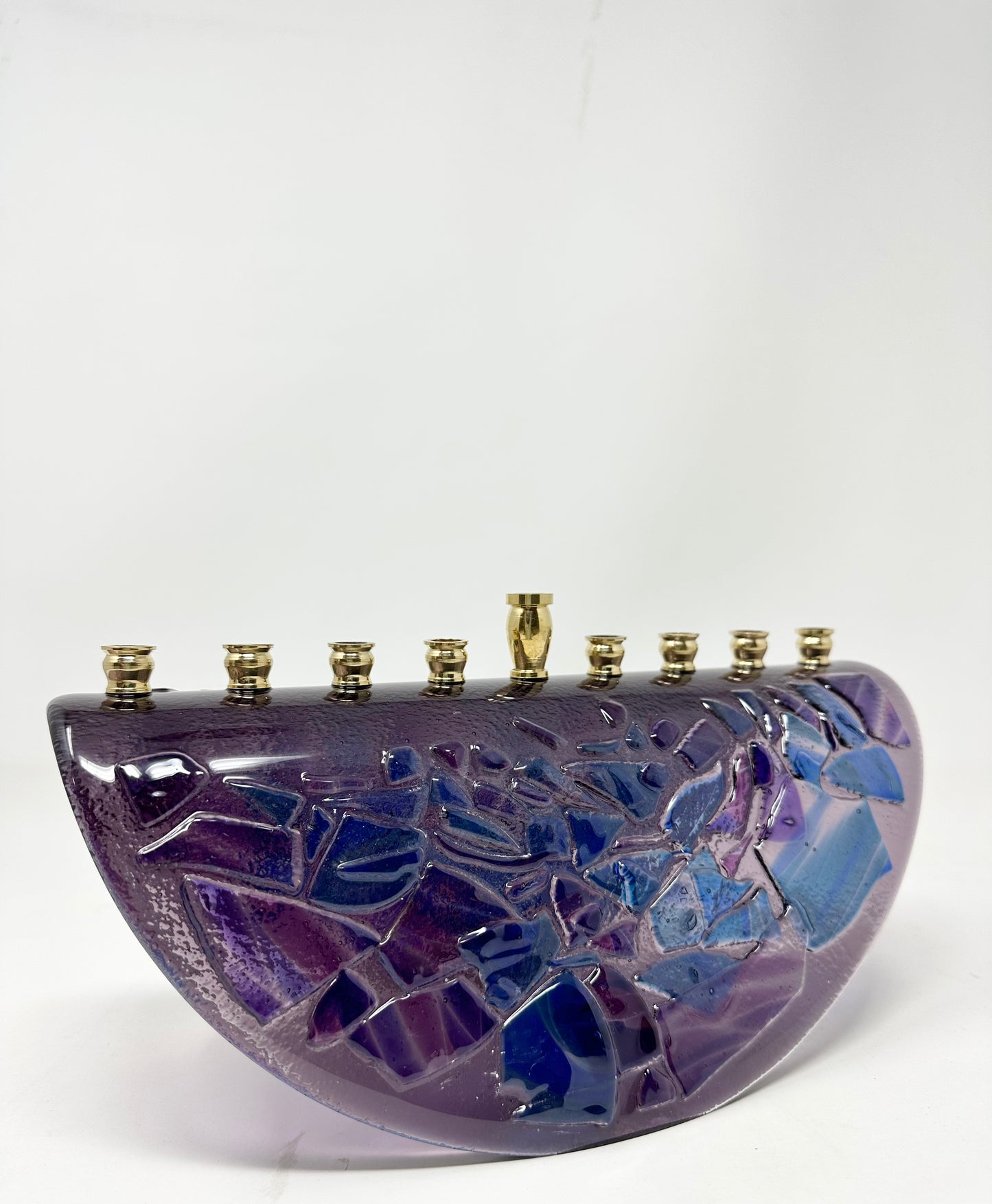 Hanukkah Menorah Made With Your Chuppah Glass Shards