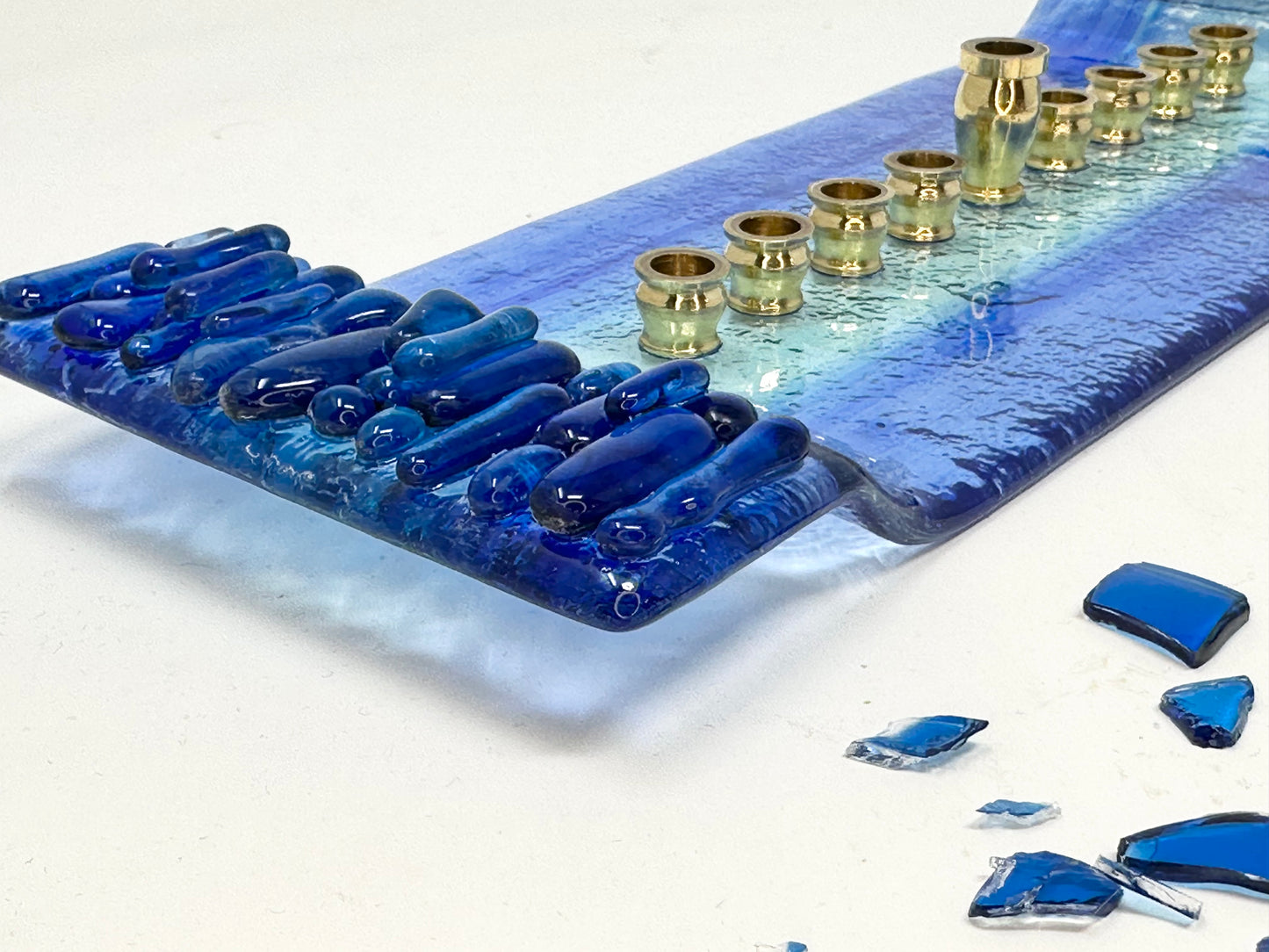 Menorah - Personalized - Made with Chuppah Glass Shards from Your Jewish Wedding