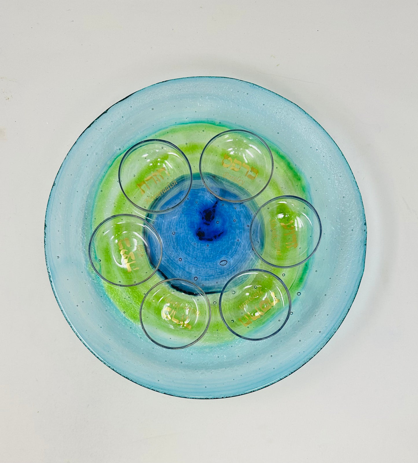 Seder Plate - Ocean colours - hand painted