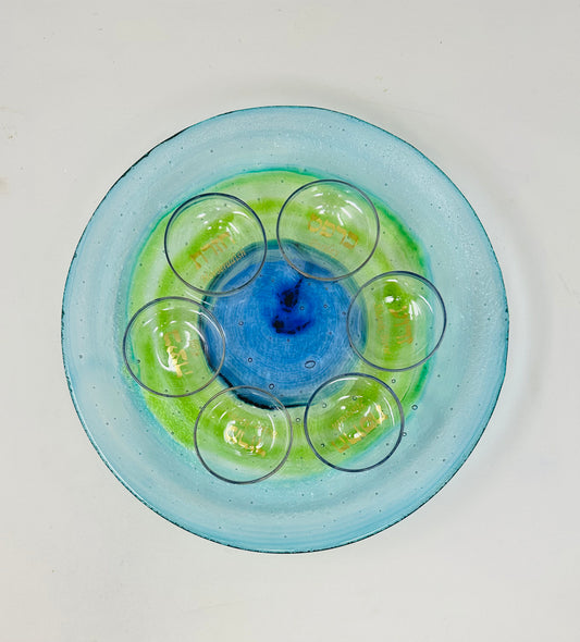 Seder Plate - Ocean colours - hand painted