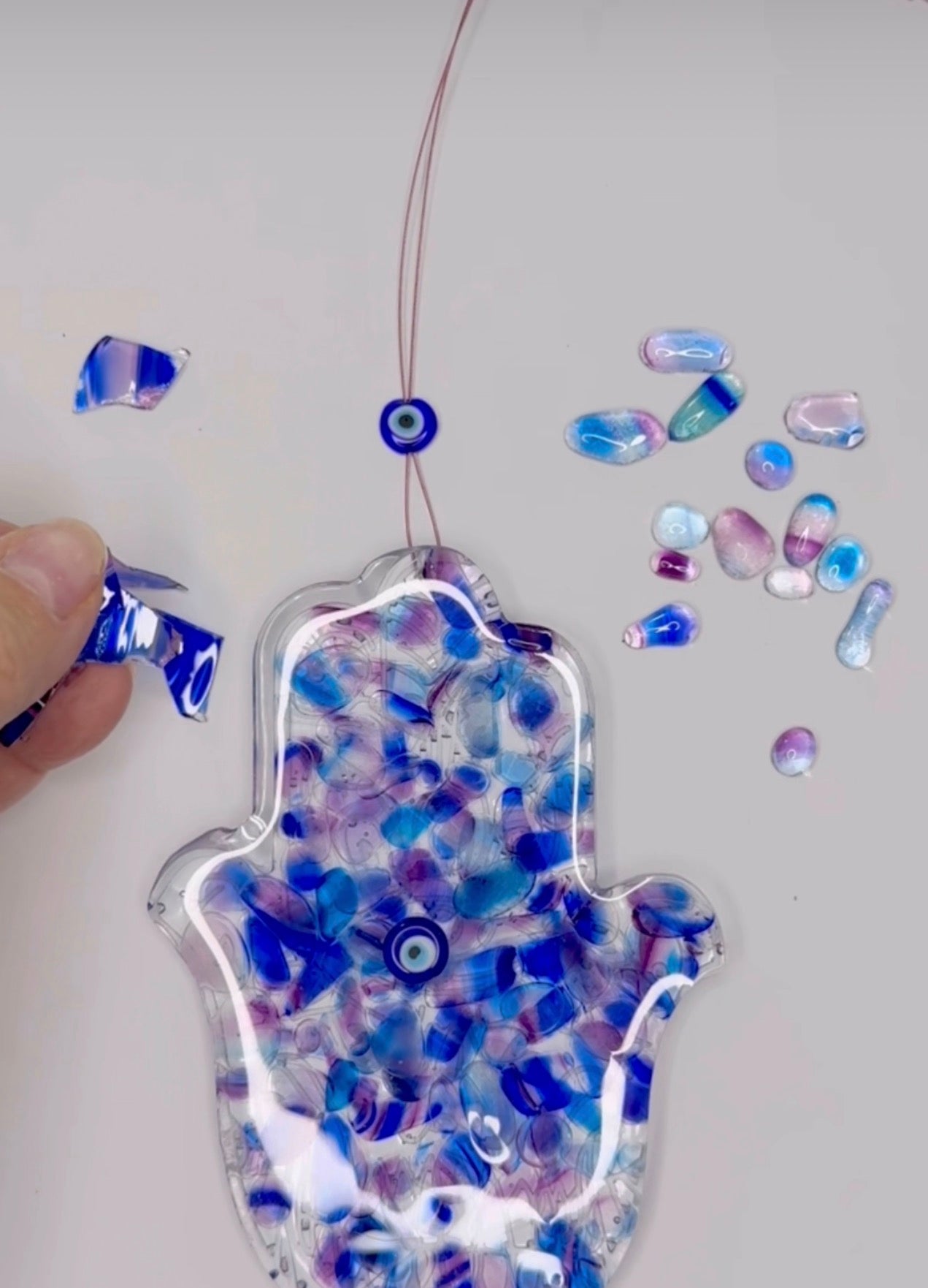 Breaking Glass Hamsa Wall Art – Complete Wedding Kit