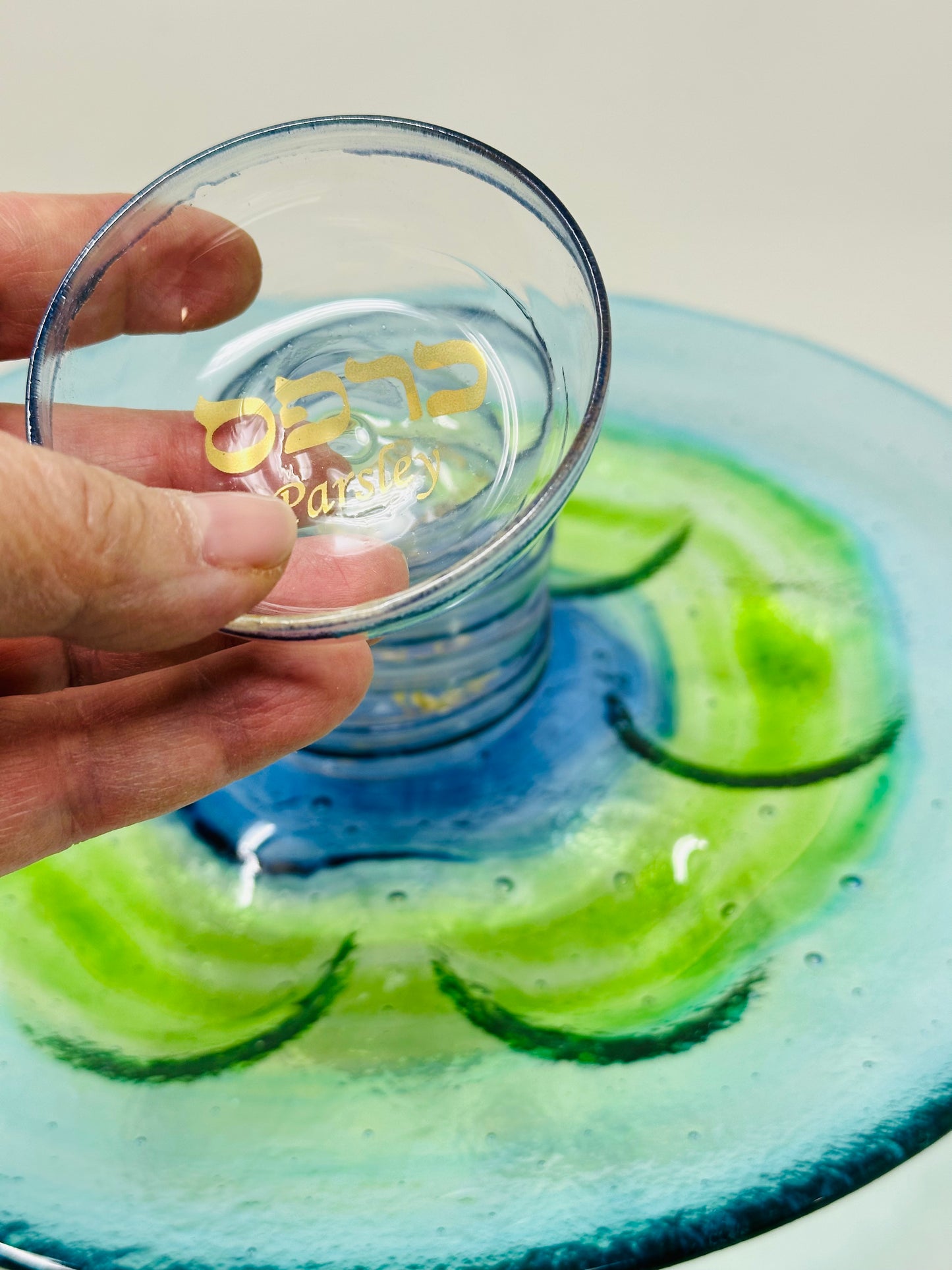 Seder Plate - Ocean colours - hand painted