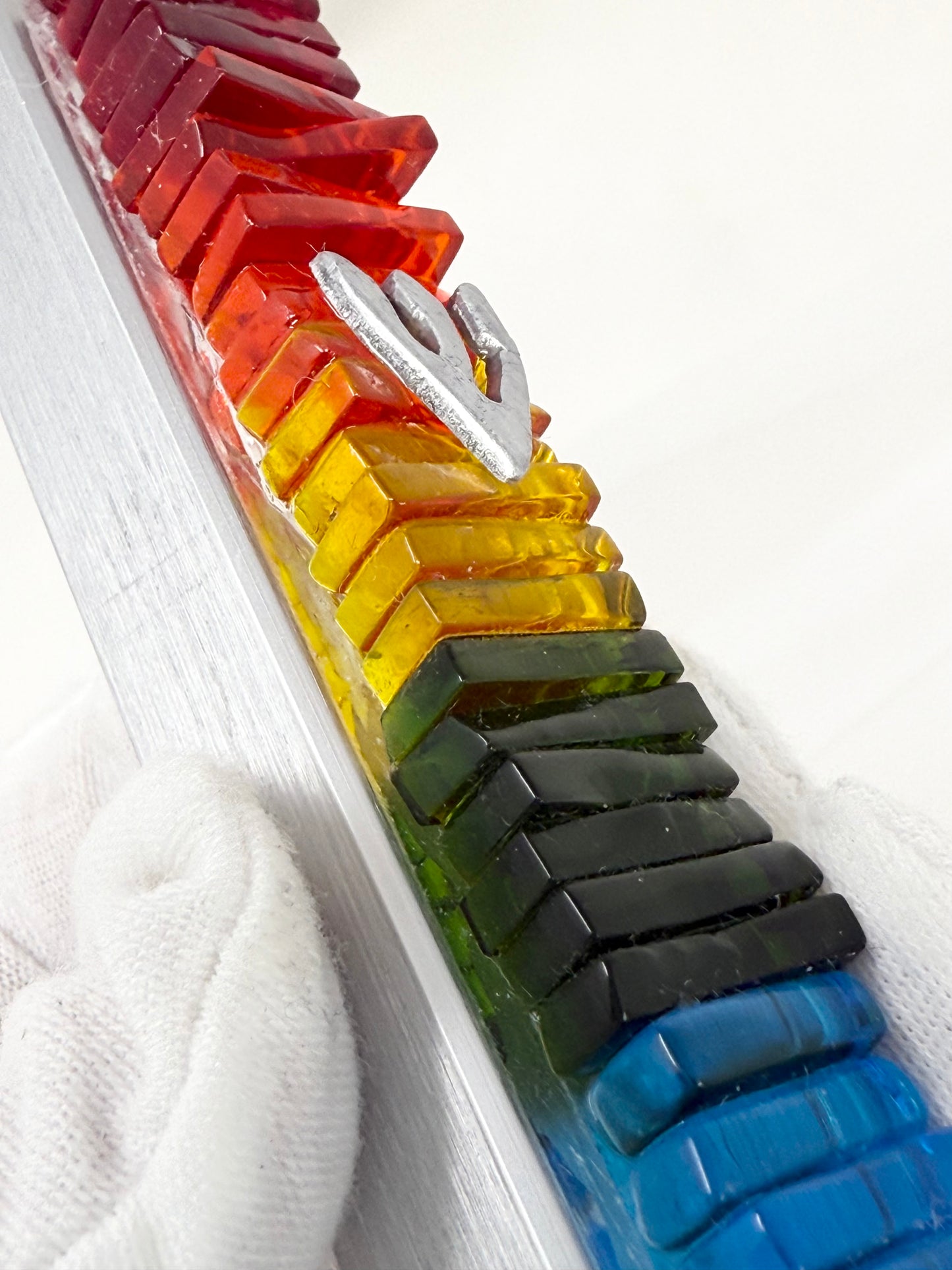 Rainbow Glass Mezuzah