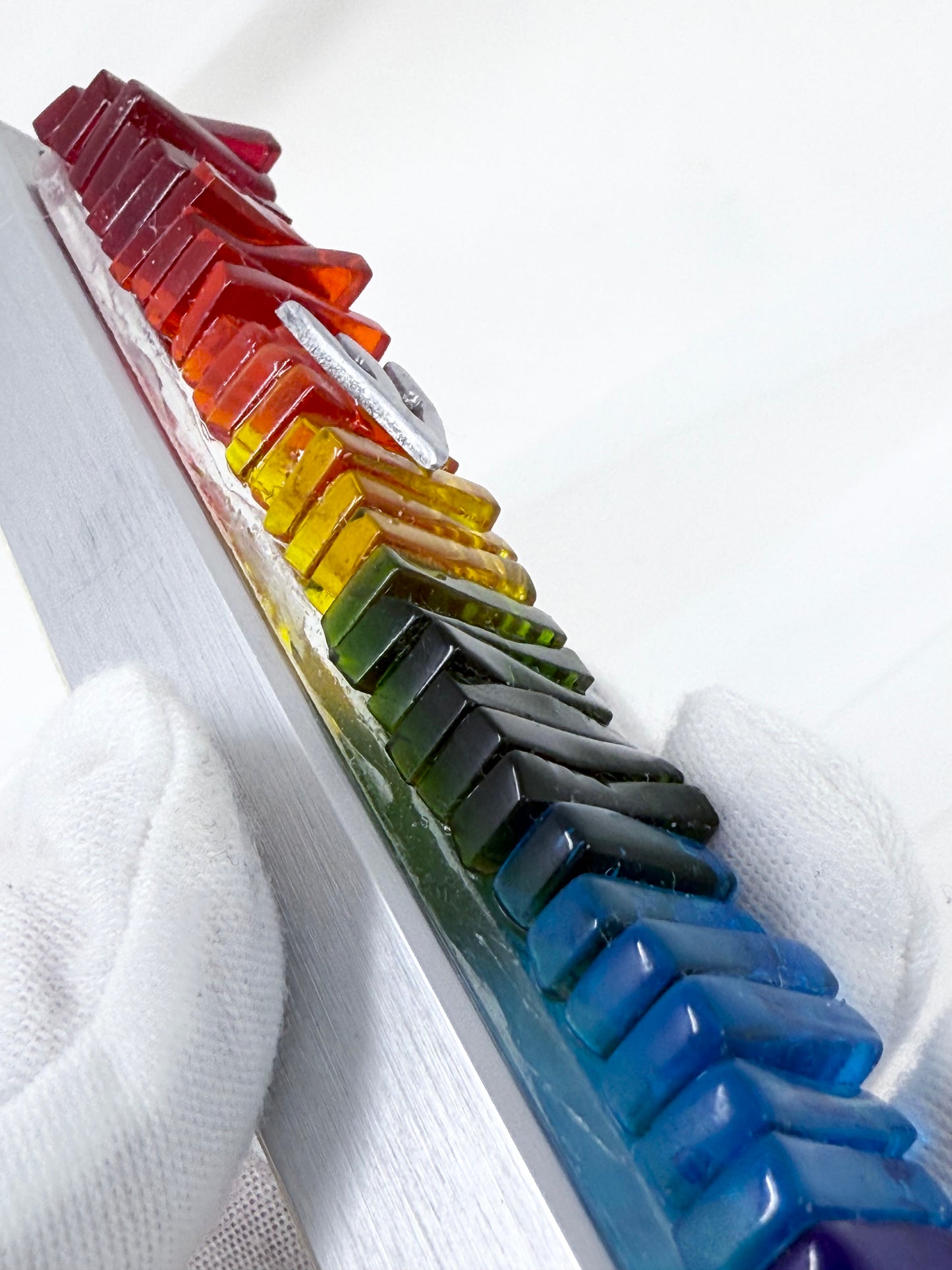 Rainbow Glass Mezuzah