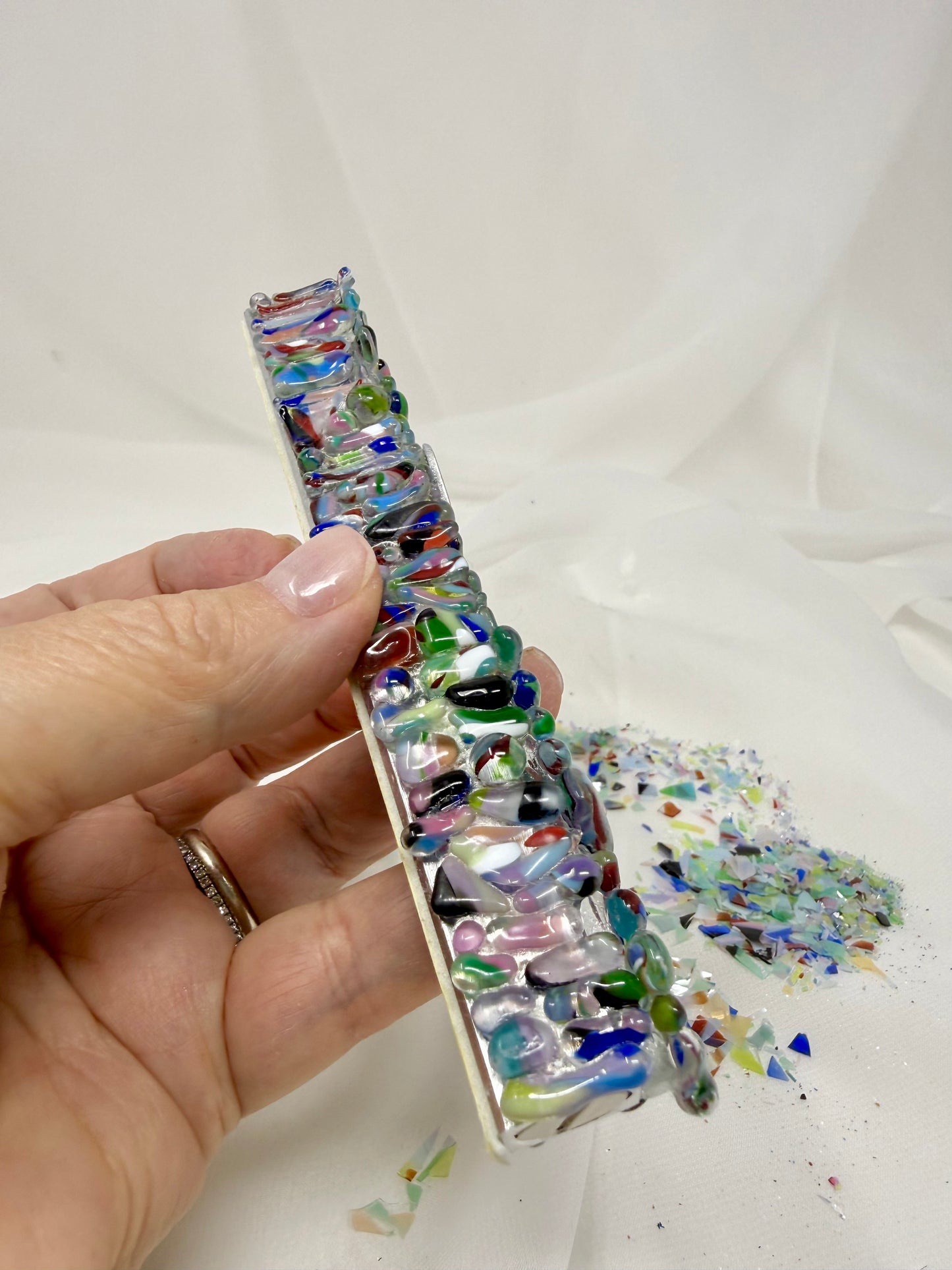 Wedding Glass Mezuzah — Deluxe Edition | Made with Your Jewish Wedding Glass Shards