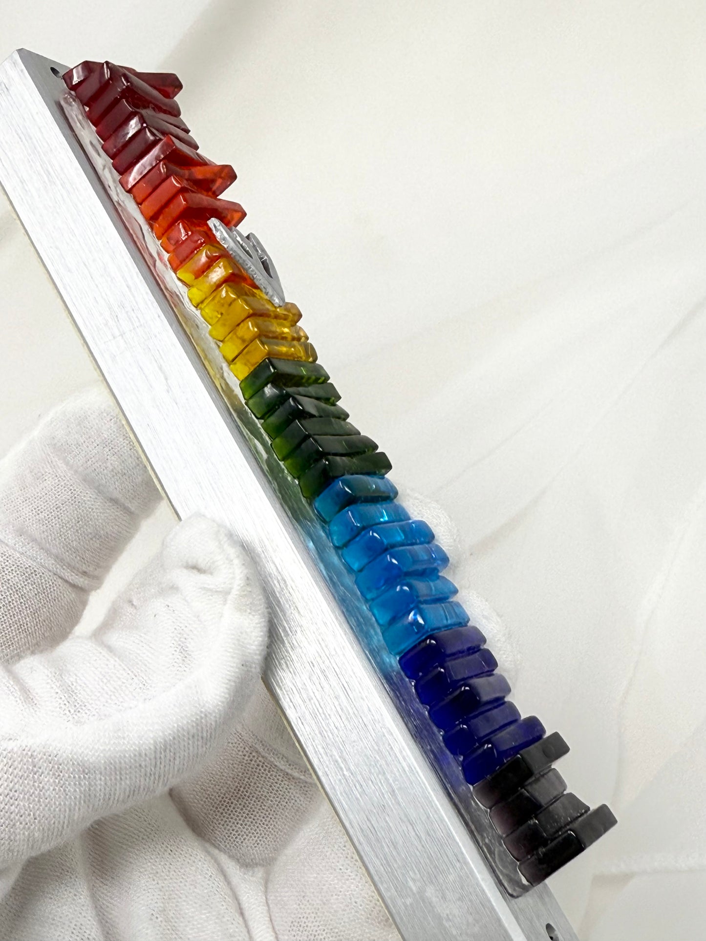 Rainbow Glass Mezuzah