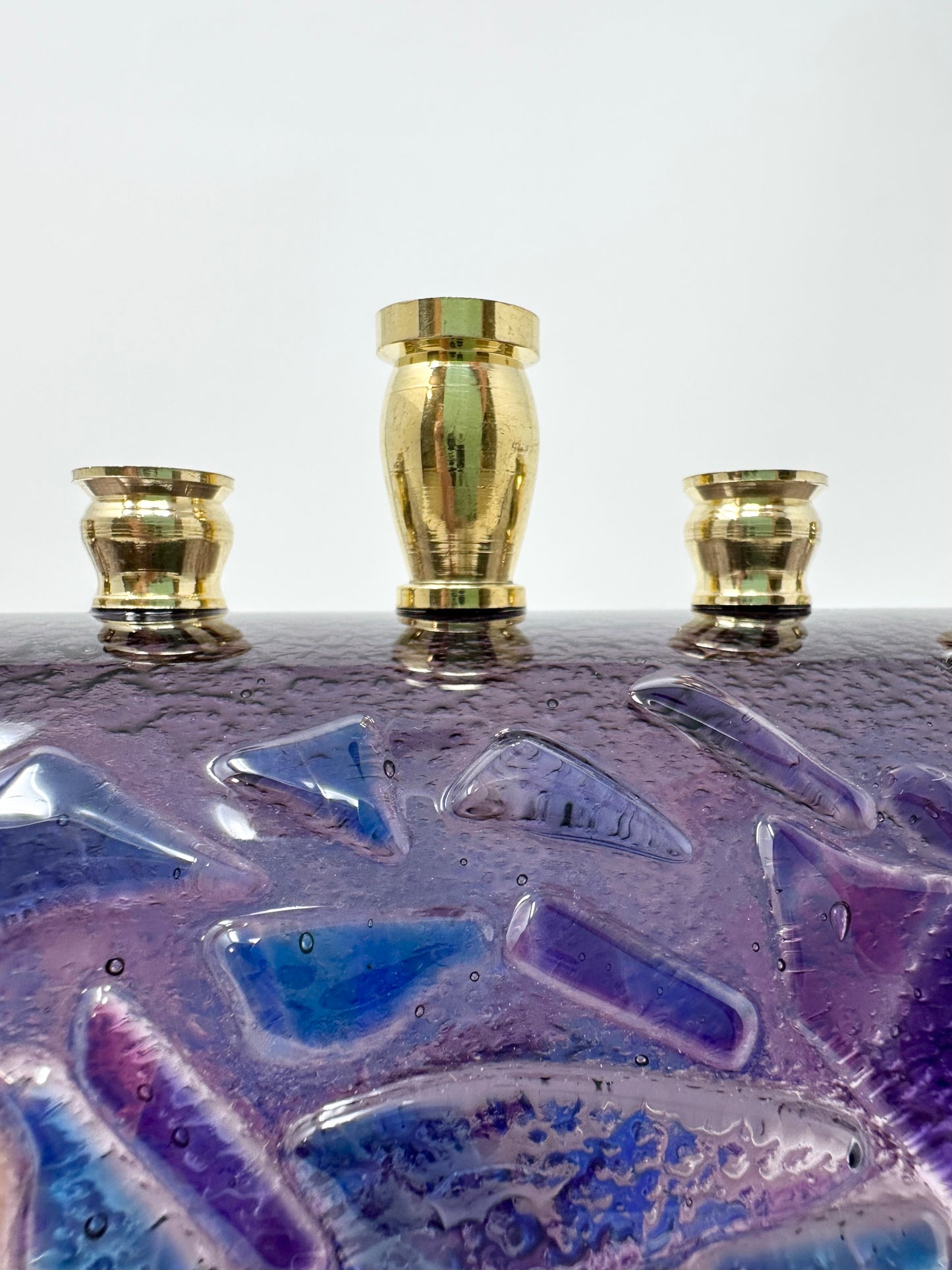 Hanukkah Menorah Made With Your Chuppah Glass Shards