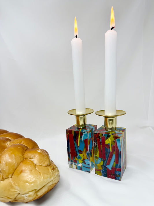 Fiesta Shabbat Candlesticks