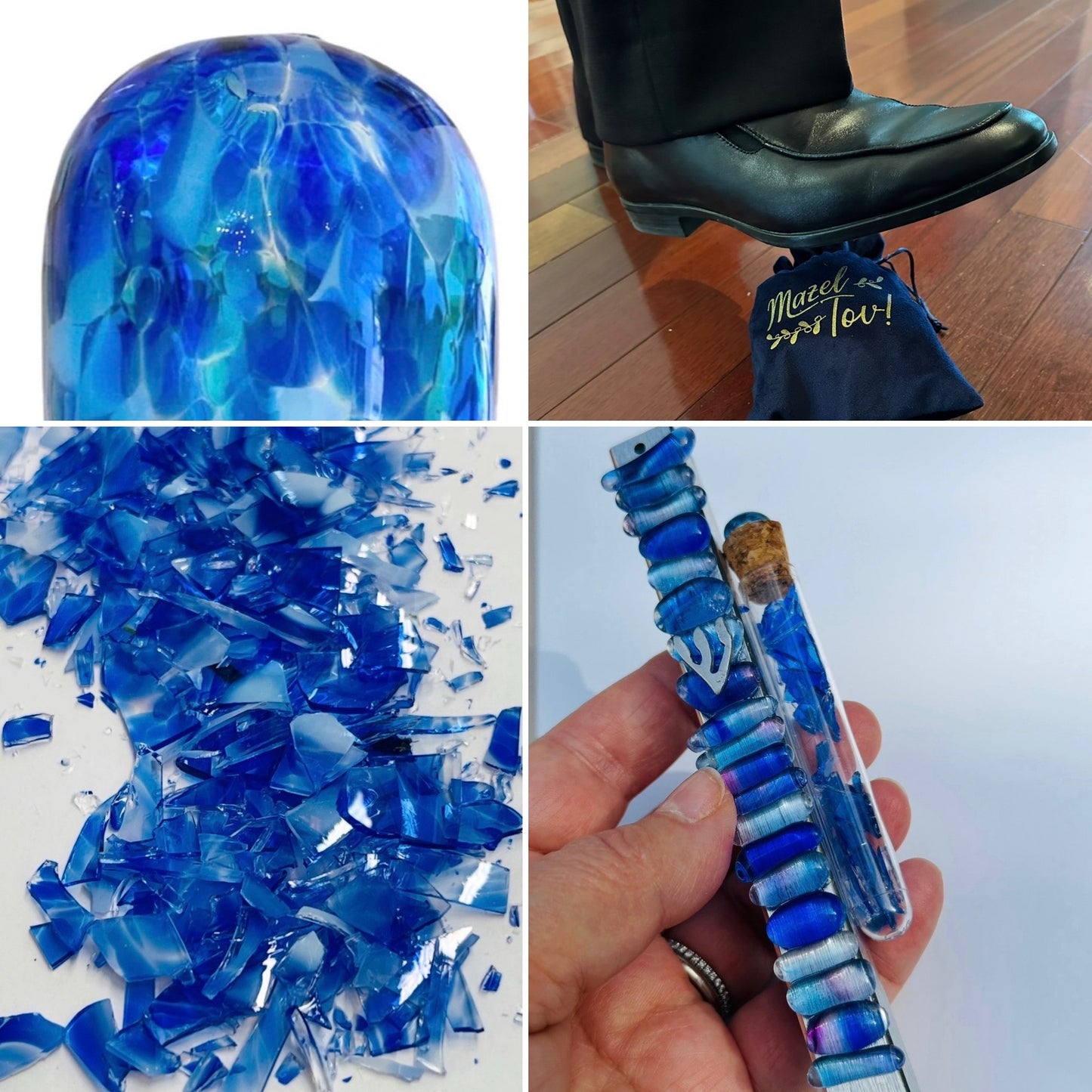 Chuppah Glass Kit + Custom Mezuzah Cover + Shard Tube Keepsake