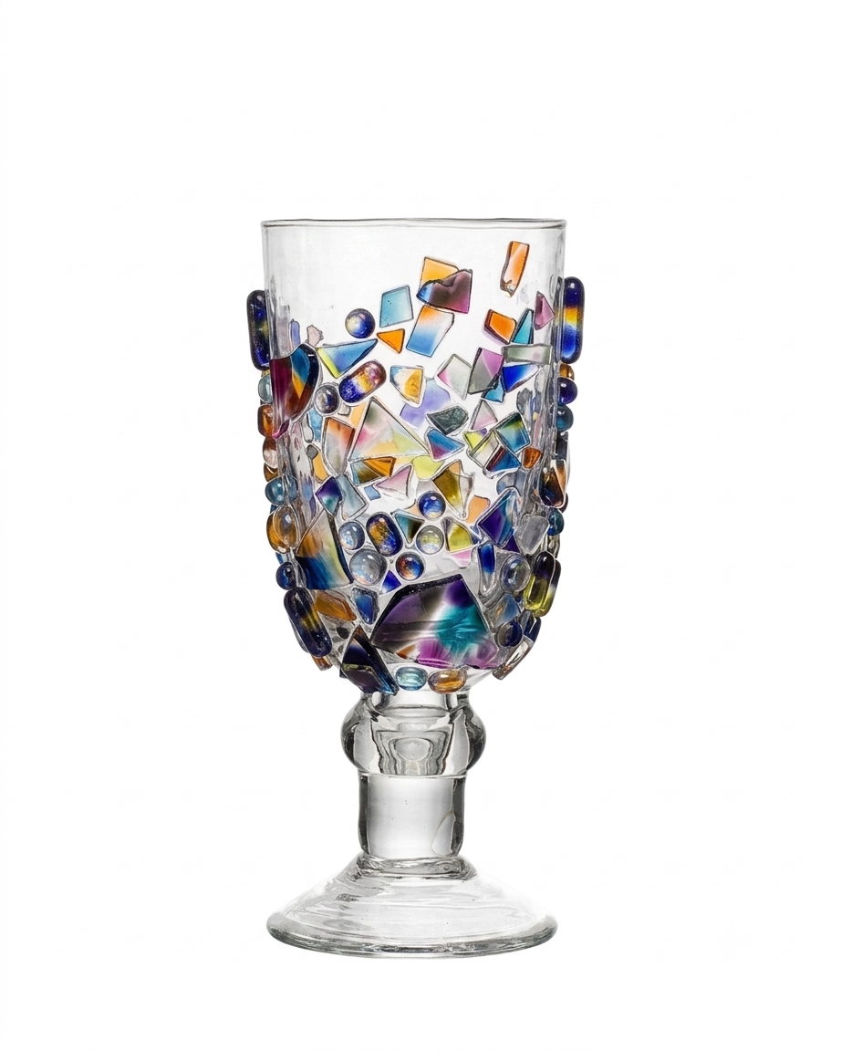 Wedding Glass Kiddush Cup Handmade Judaica from Your Chuppah Glass Shards