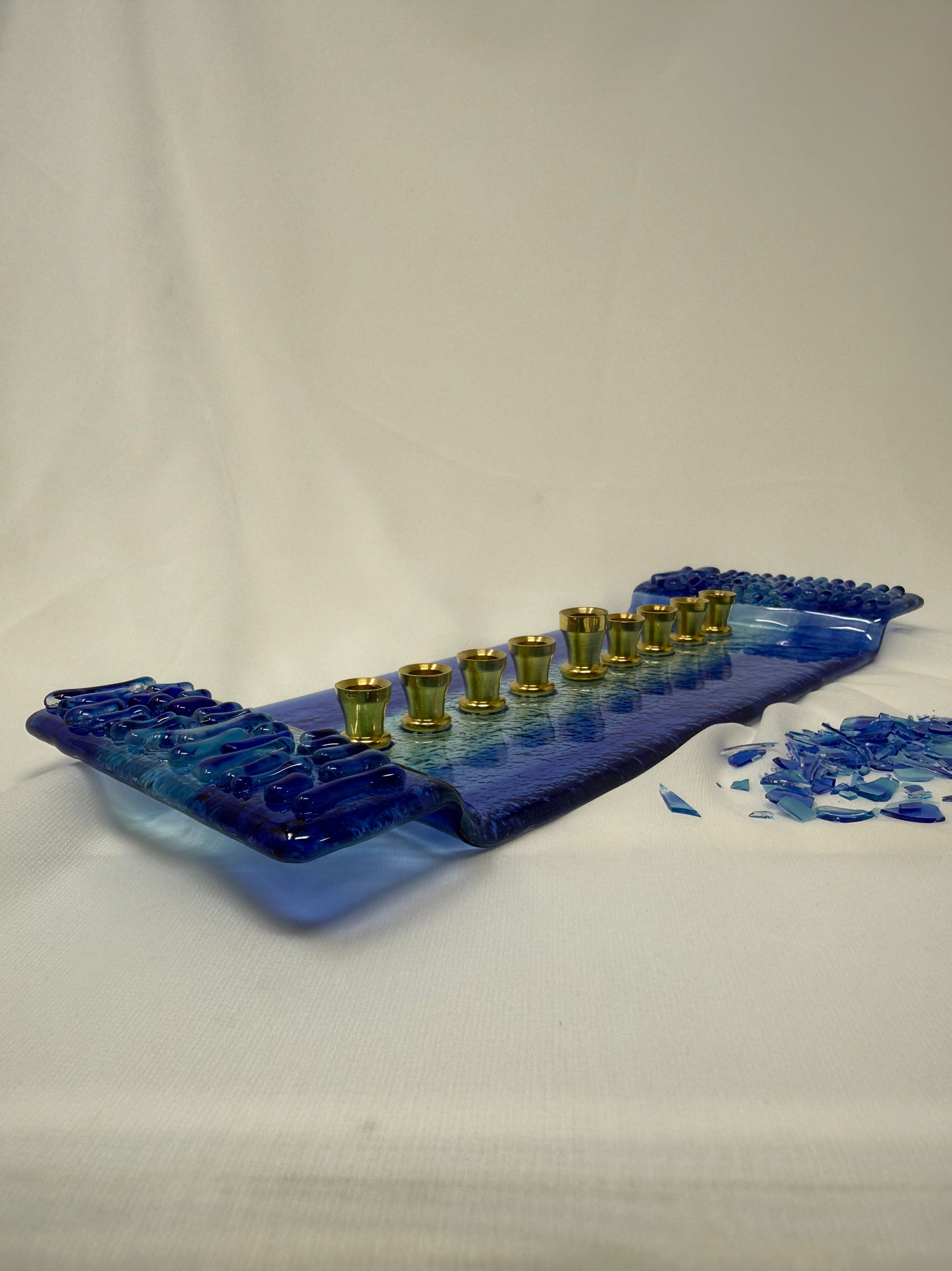 Menorah - Personalized - Made with Chuppah Glass Shards from Your Jewish Wedding