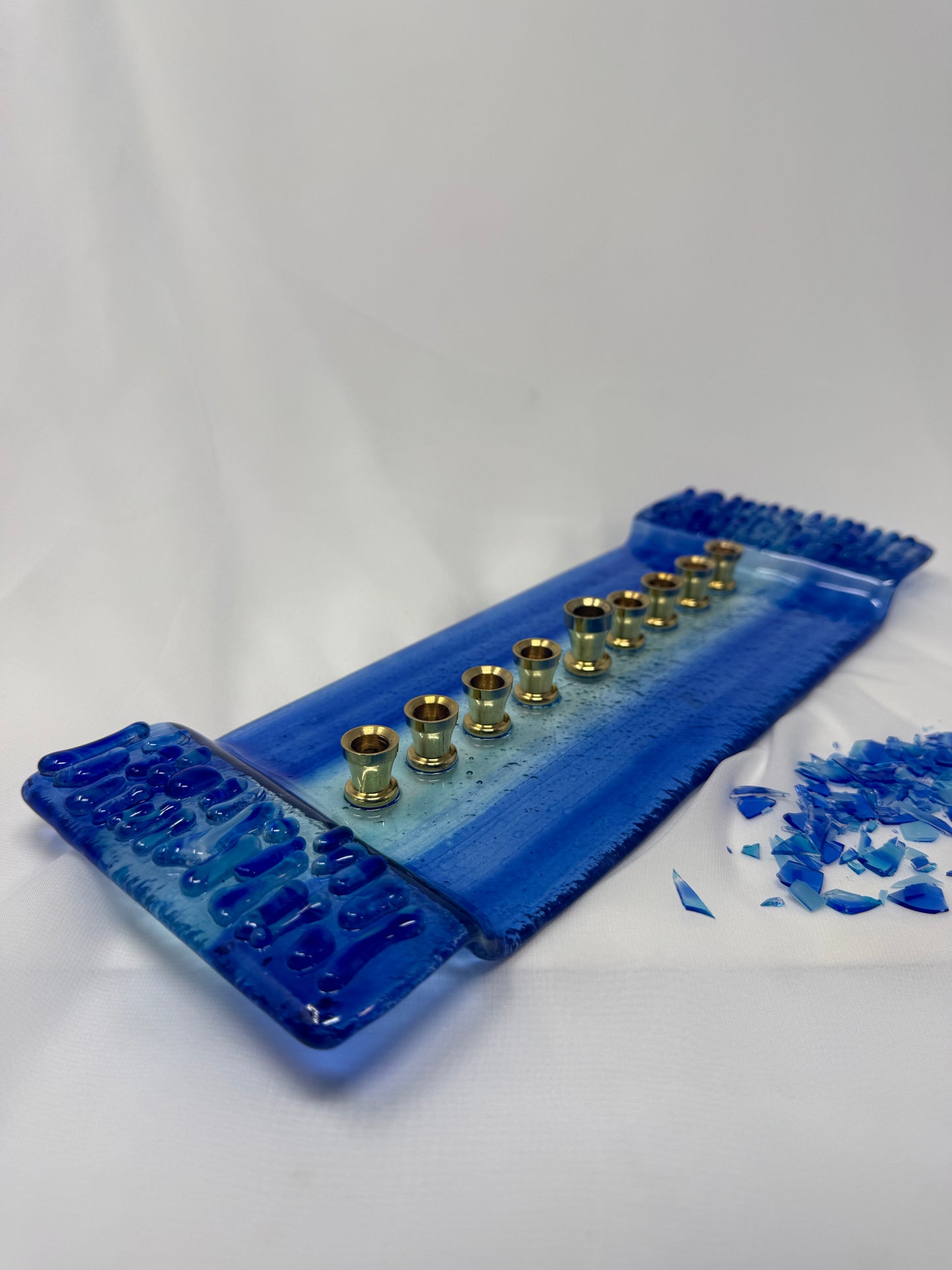 Menorah - Personalized - Made with Chuppah Glass Shards from Your Jewish Wedding